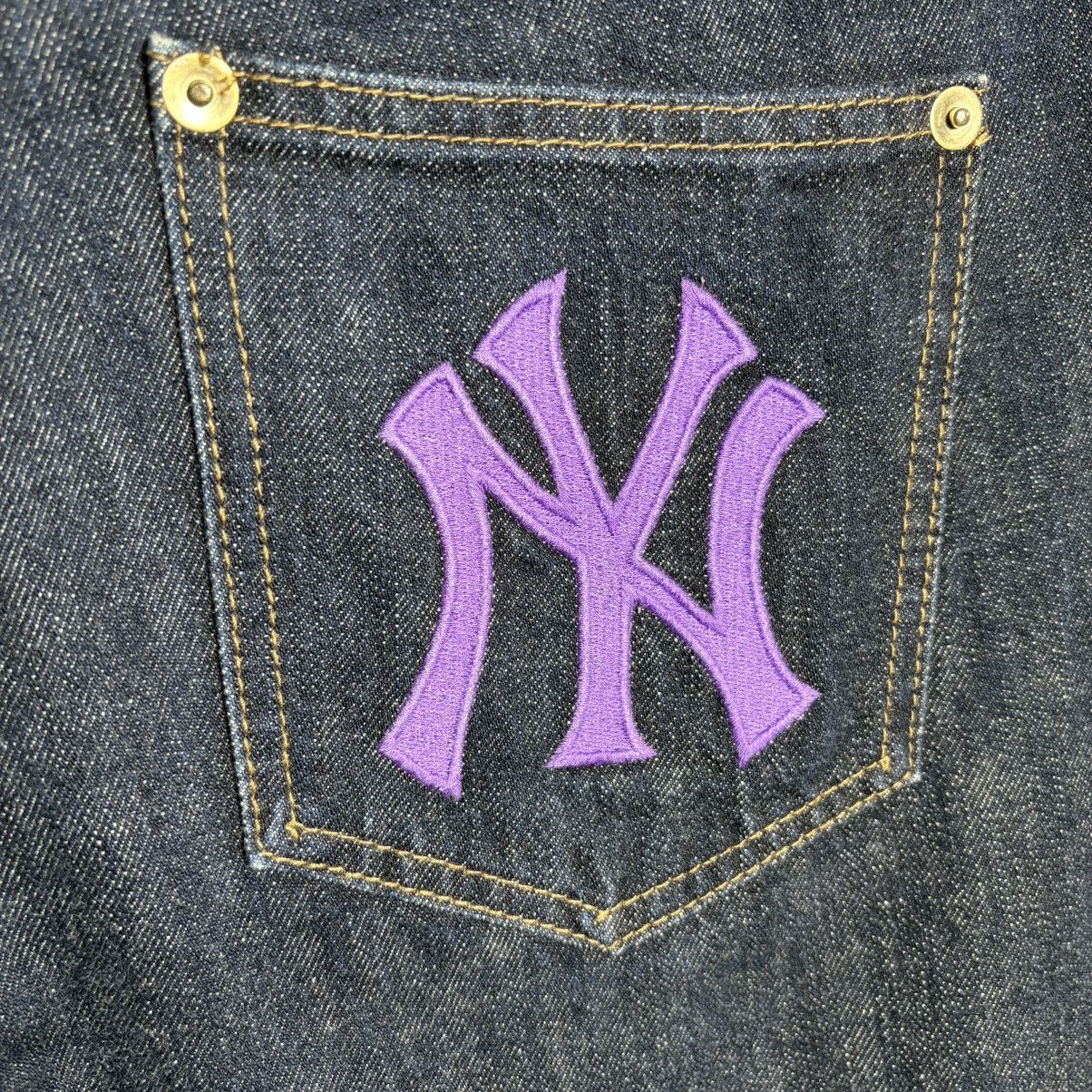 Japanese Brand Vintage LB-03 x MLB New York Yankees Logo Jeans Denim Pants Size US 34 / EU 50 - 4 Thumbnail