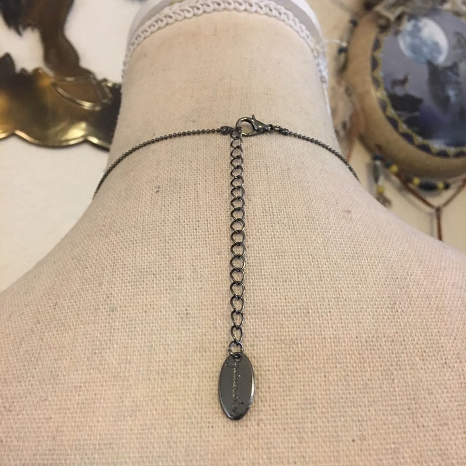 Jewelry Yaumi K caged crystal pendant dark chrome chain Size ONE SIZE - 4 Thumbnail
