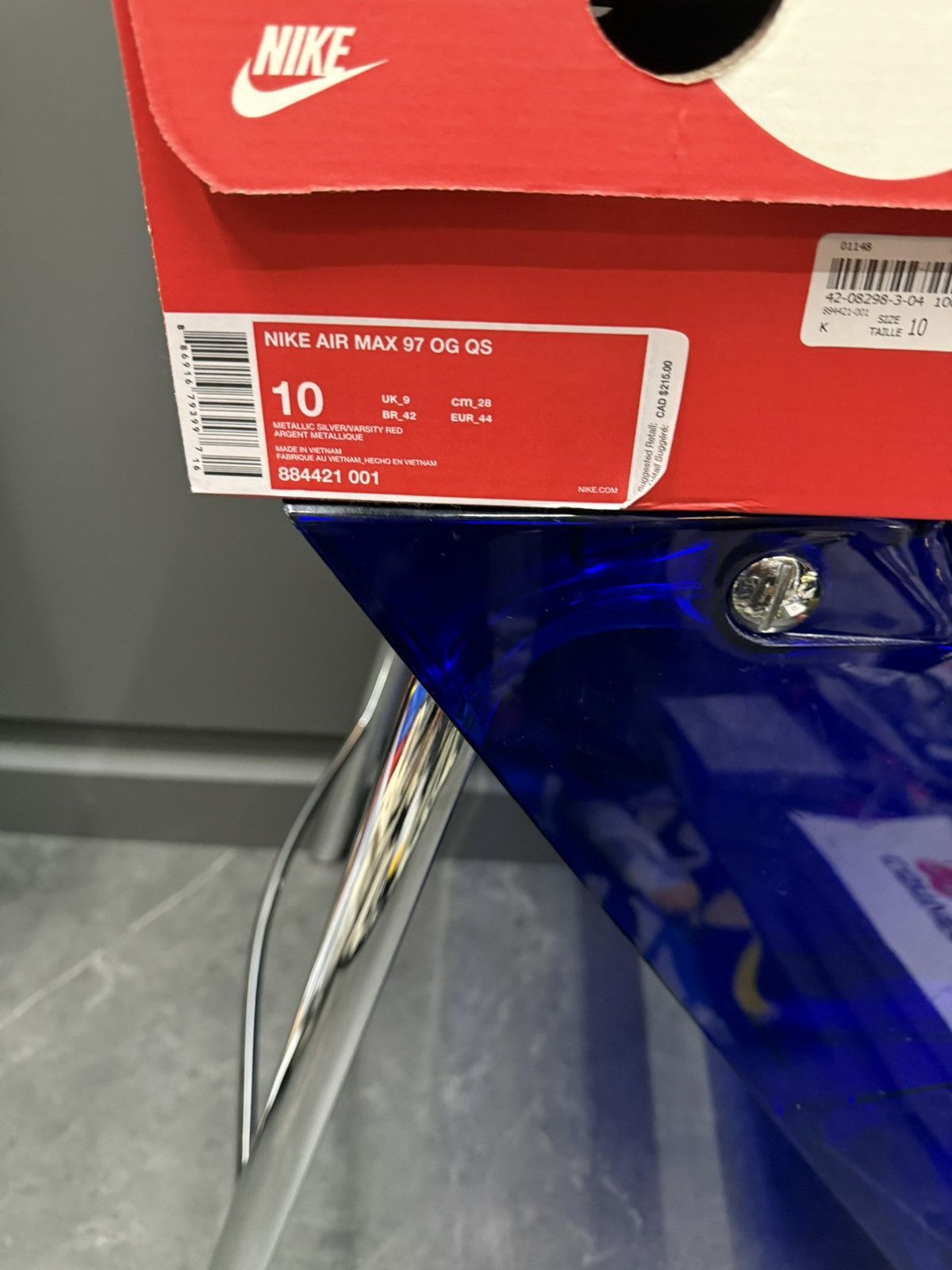 Nike Nike Air Max 97 OG QS Silver Bullet 2017 884421-001 Size US 10 / EU 43 - 9 Thumbnail