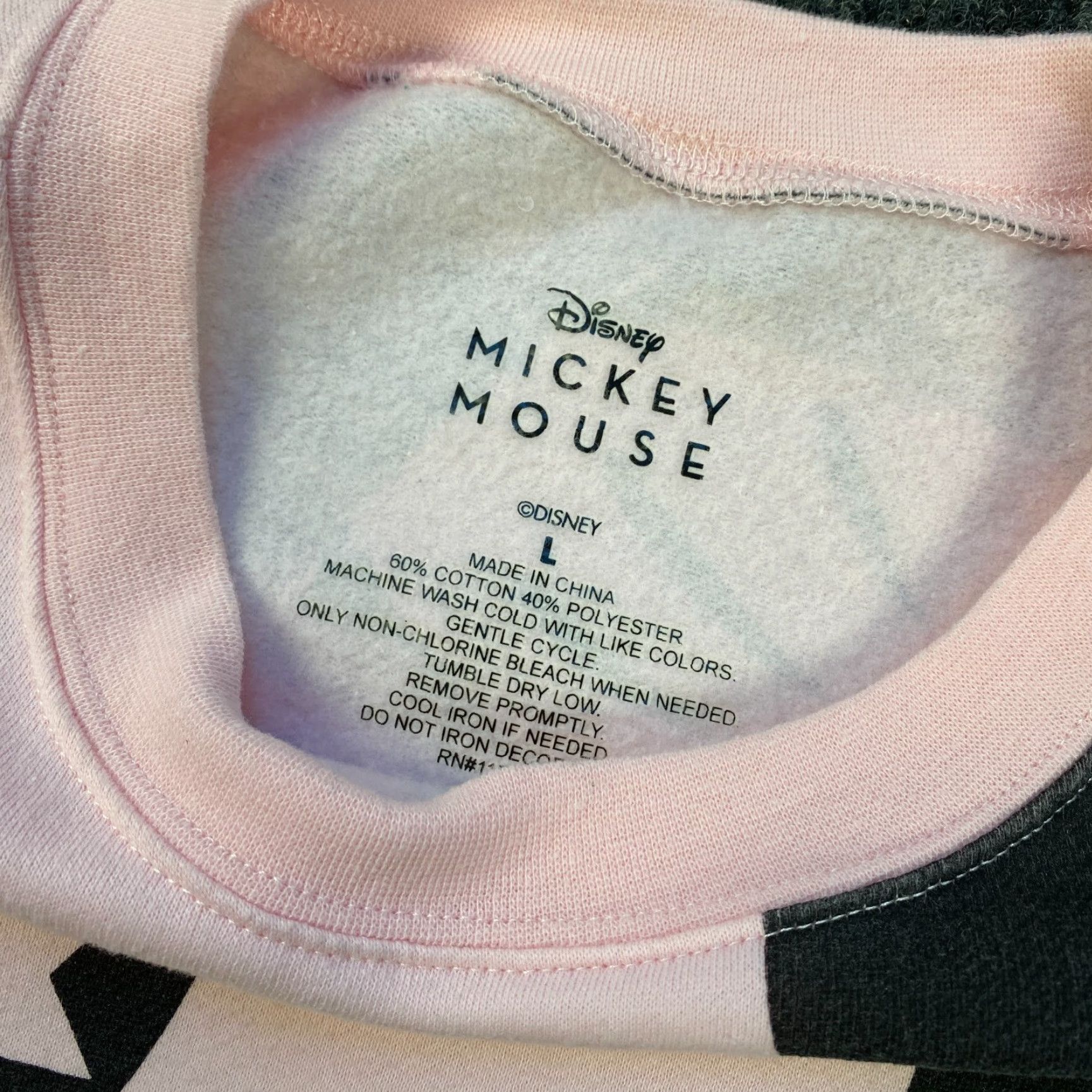 Disney Official Disney Mickey Mouse Womens Crewneck Sweatshirt Crop Top Pink Large Print Size L / US 10 / IT 46 - 3 Thumbnail