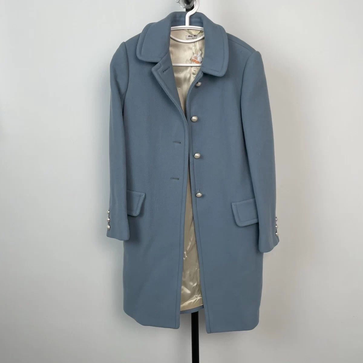 Miu Miu MIU MIU blue cashmere overcoat Size XS / US 0-2 / IT 36-38 - 1 Thumbnail