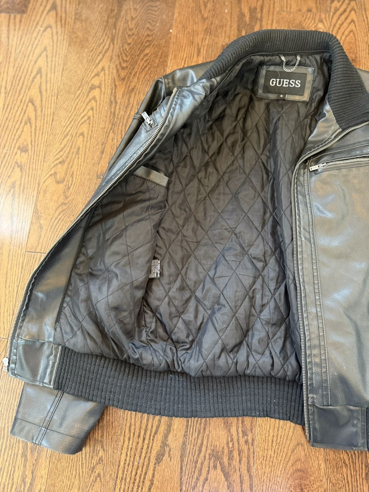 Guess Vintage Black Guess Leather Jacket Size US S / EU 44-46 / 1 - 3 Thumbnail