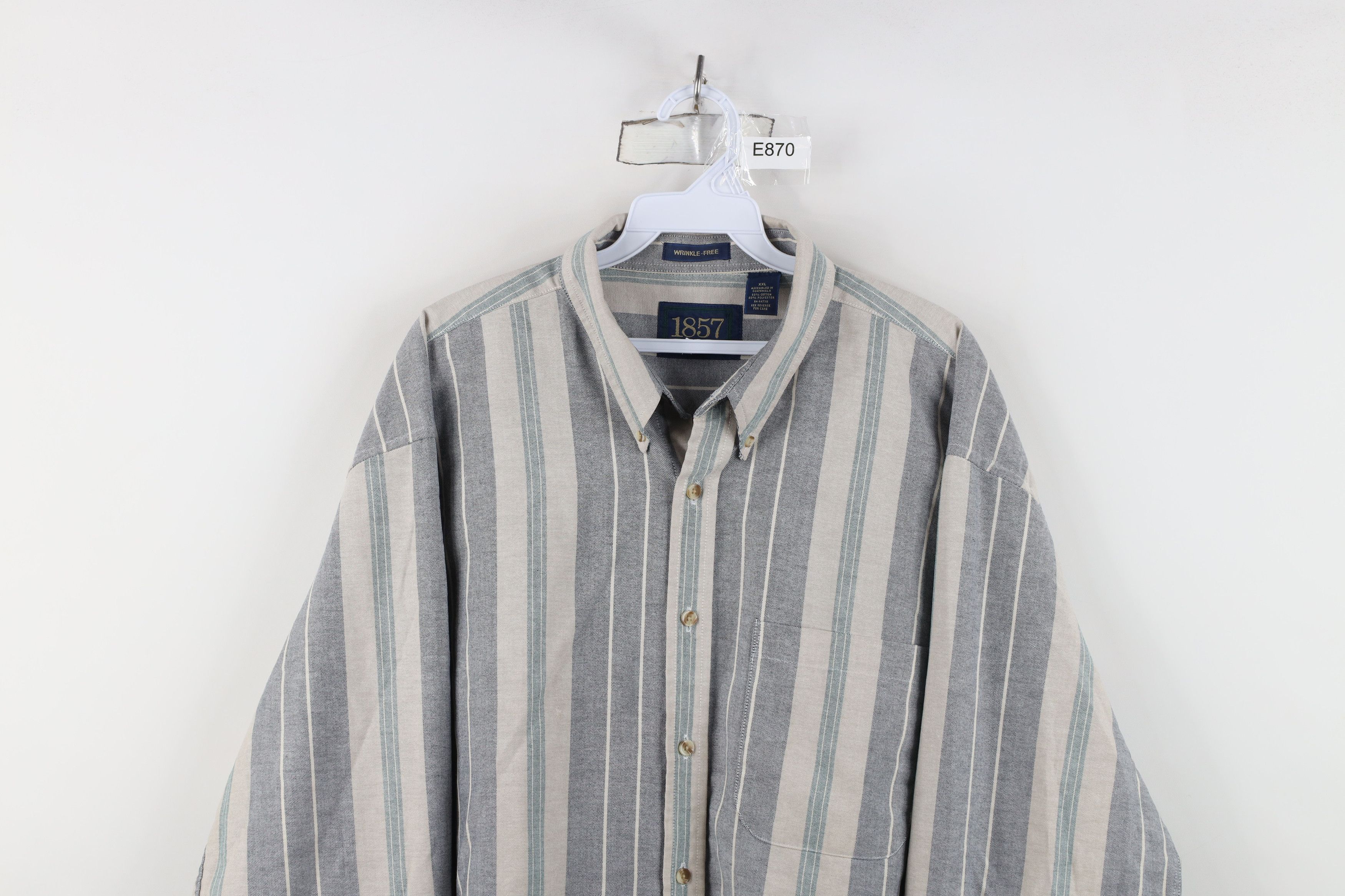 Vintage Vintage 90s Streetwear Block Collared Button Down Shirt Size US XXL / EU 58 / 5 - 2 Thumbnail