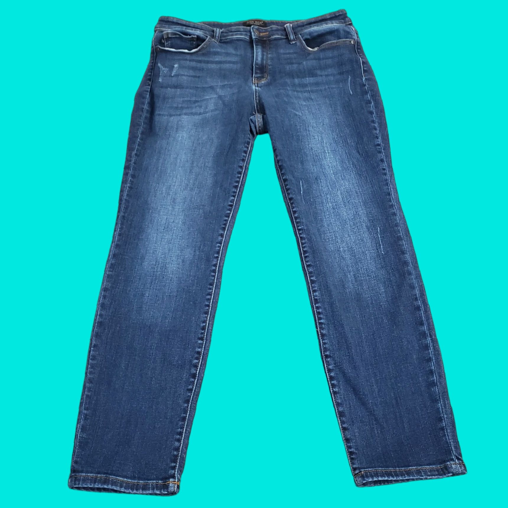 Denime Judy Blue Jeans Pants Womens Slim Fit 32 32x29 Denim Dark Wash Casual Stretch Pockets Logo Straight Vintage: No Size 24" / US 00 / IT 34 - 1 Thumbnail