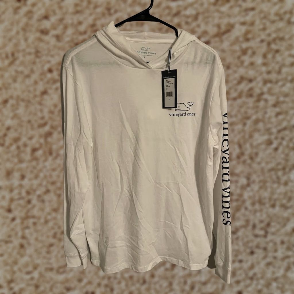 Vineyard Vines VINTAGE Vineyard Vines Whale Hoodie T-Shirt Small White L/S Blank New! Men's Size US S / EU 44-46 / 1 - 1 Thumbnail
