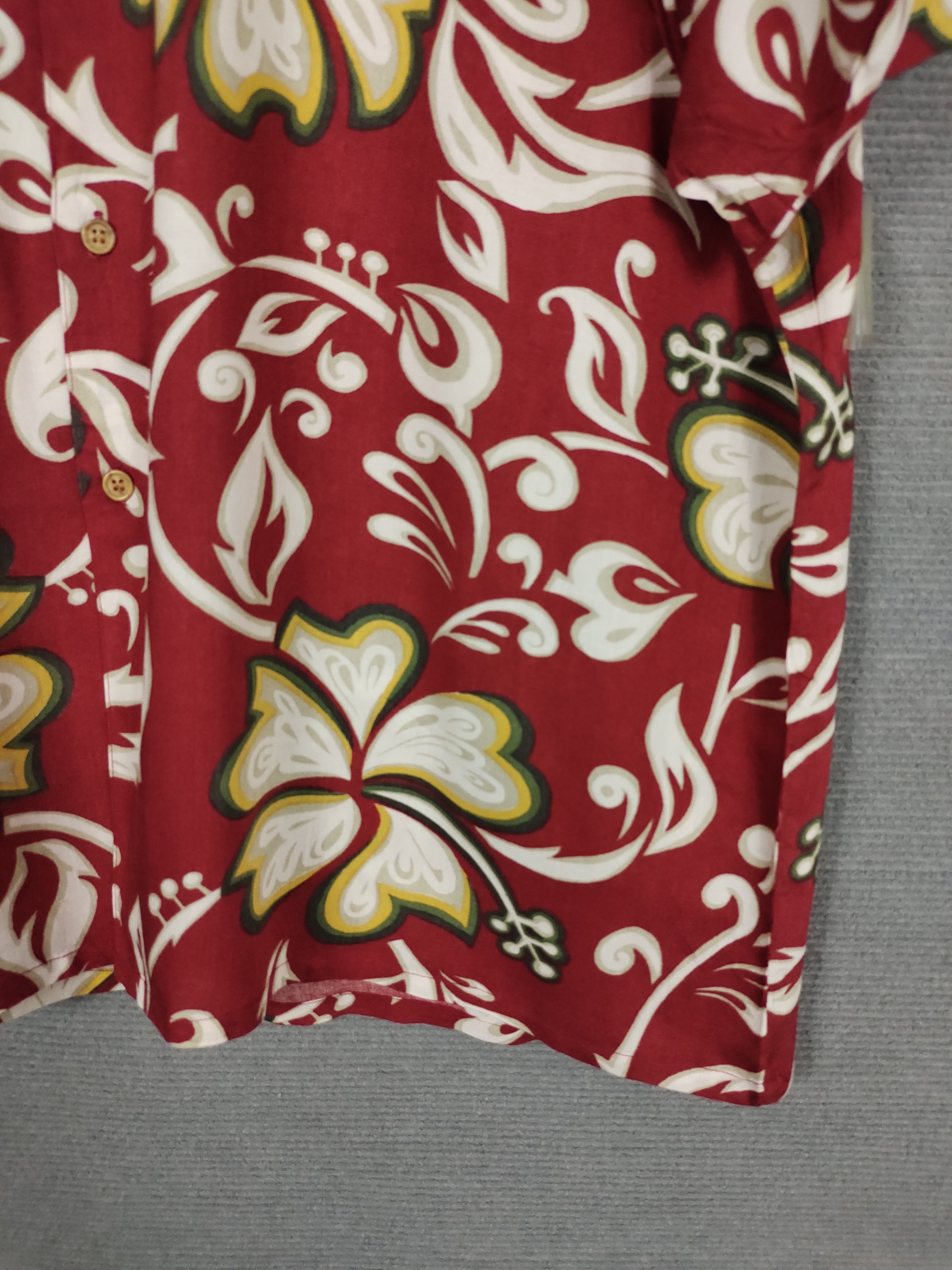 Hysteric Glamour 1990s Hana Bay Flower Printed Rayon Hawaiian Shirt Size US L / EU 52-54 / 3 - 4 Thumbnail