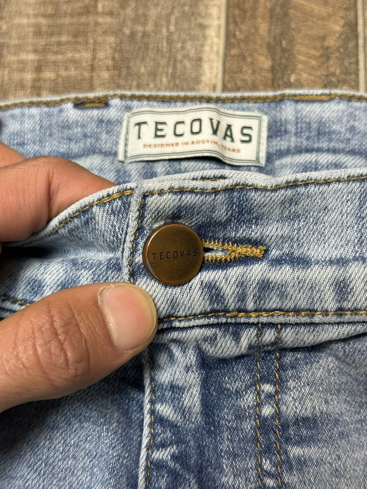 Tecovas Tecovas Light Wash Blue Denim Jeans Straight Fit Size US 40 / EU 56 - 3 Thumbnail