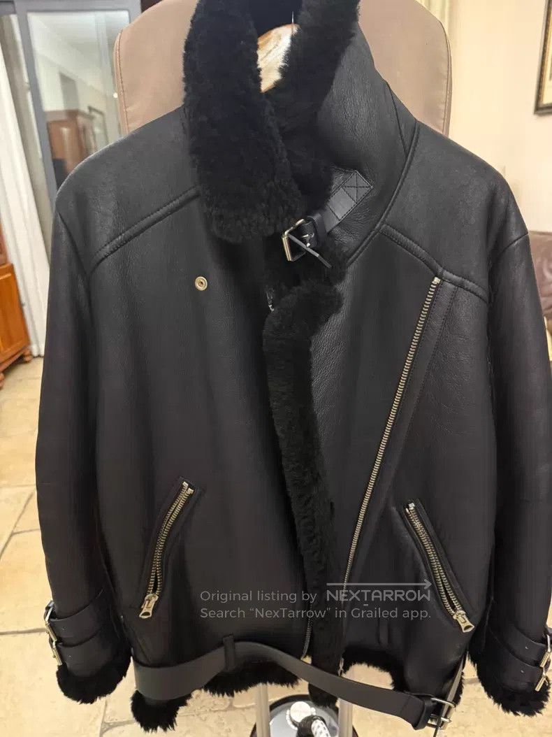 Acne Studios Acne Studios Shearling and Leather Combination Jacket, bla Size XS / US 0-2 / IT 36-38 - 4 Thumbnail