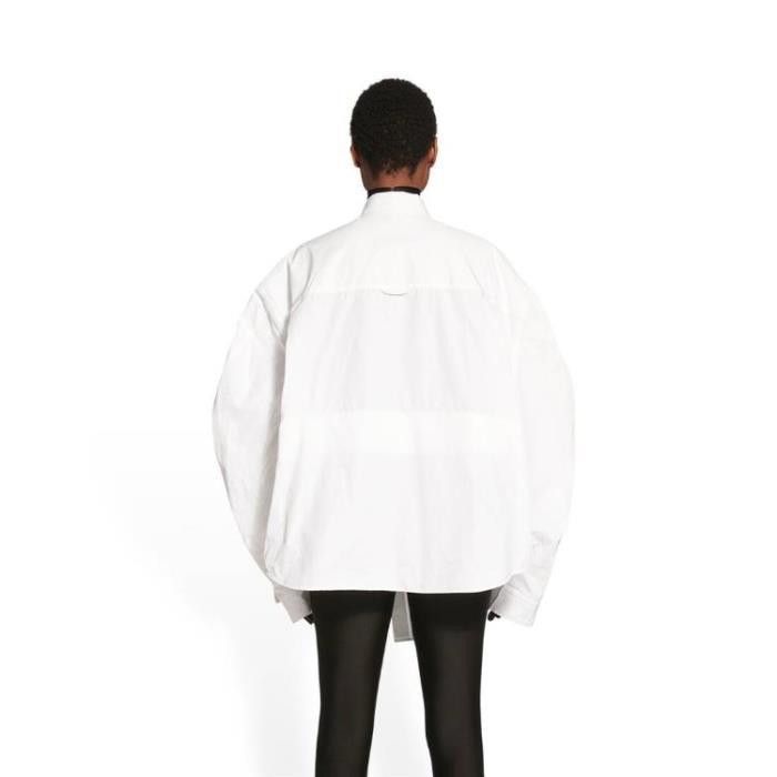Balenciaga o1tr1nto0126 Twisted Sleeve Shirt in White Size XS / US 0-2 / IT 36-38 - 3 Thumbnail