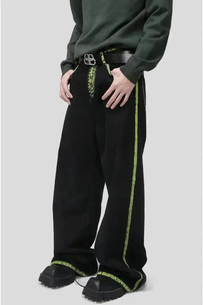 Japanese Brand Baggy loose jeans wide leg fashion streetwear pants Size US 30 / EU 46 - 1 Thumbnail