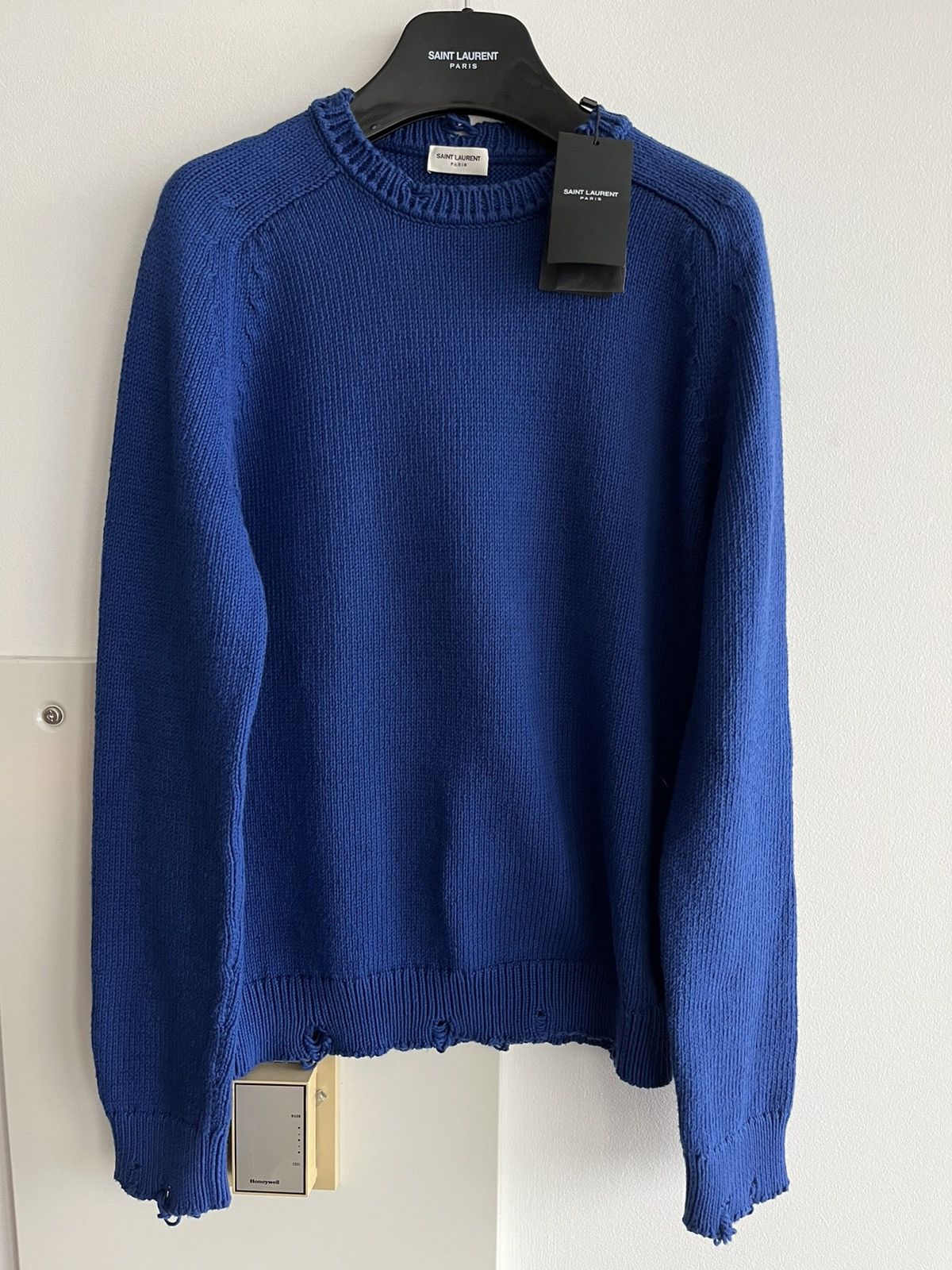 Saint Laurent Paris Super Runway Saint Laurent Sweater Distressed Size US L / EU 52-54 / 3 - 16 Thumbnail