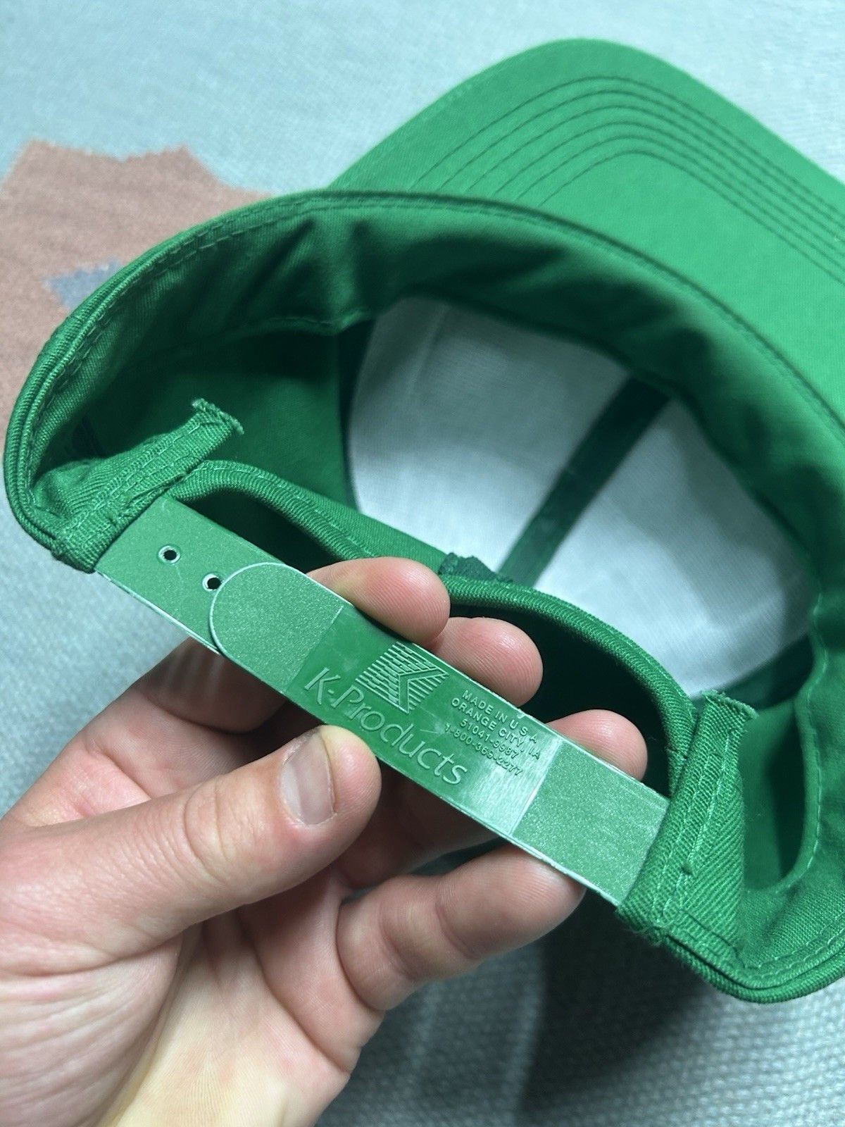 Vintage Vtg k products hat John Deere Michigan patch made USA farm Size ONE SIZE - 7 Thumbnail