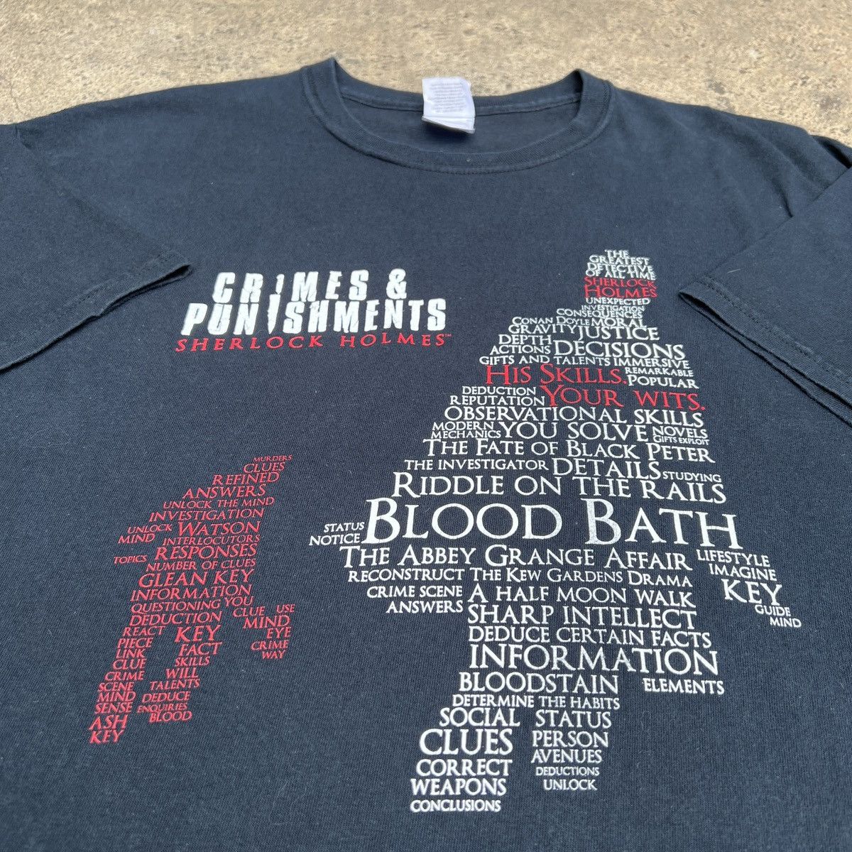 The Game Y2K Sherlock Holmes Crimes Punishments Game Tee playstation Size US L / EU 52-54 / 3 - 1 Thumbnail