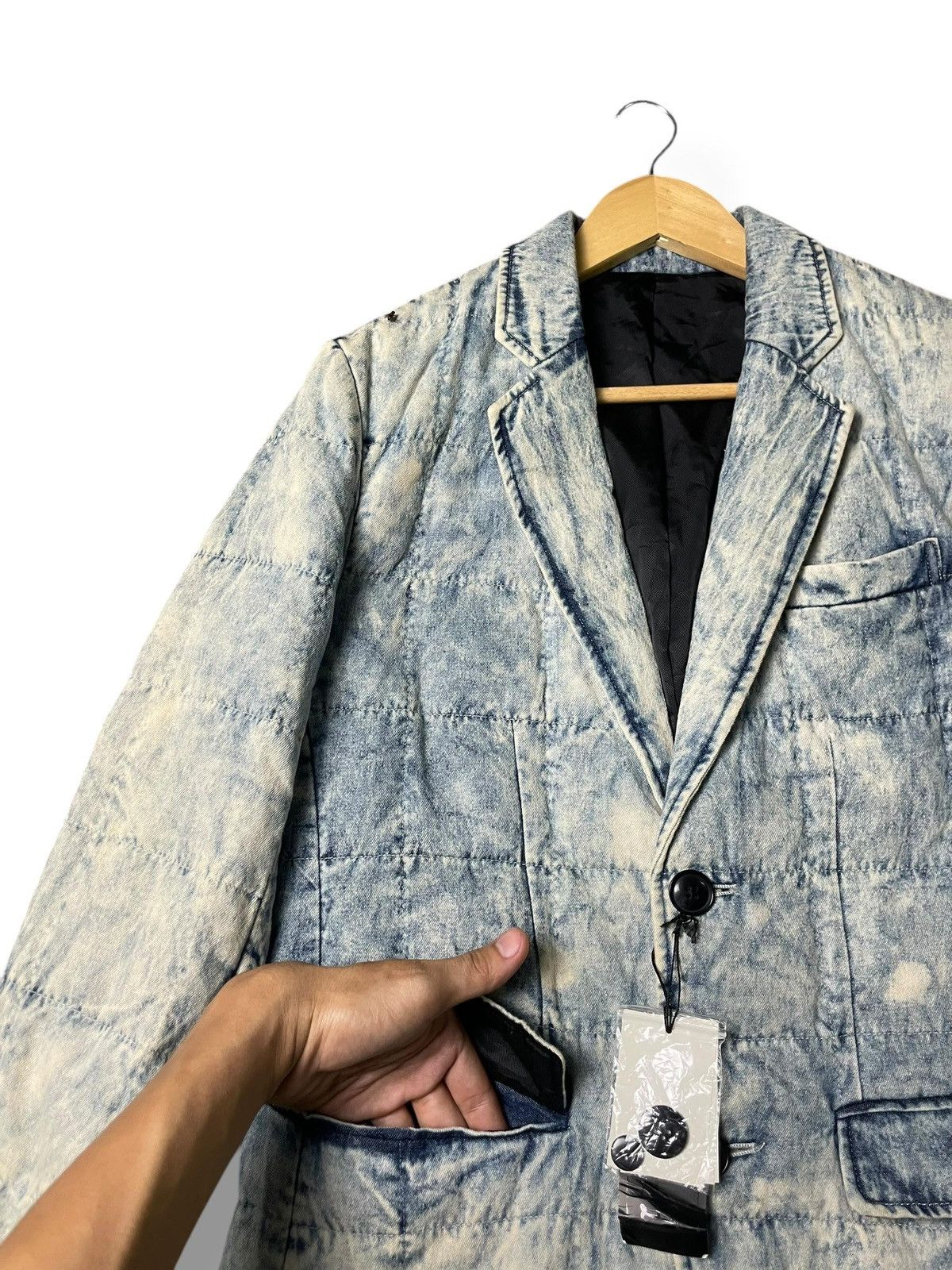 Japanese Brand Cavaria Distressed Denim Jacket (3) Size US XXS / EU 40 - 14 Thumbnail