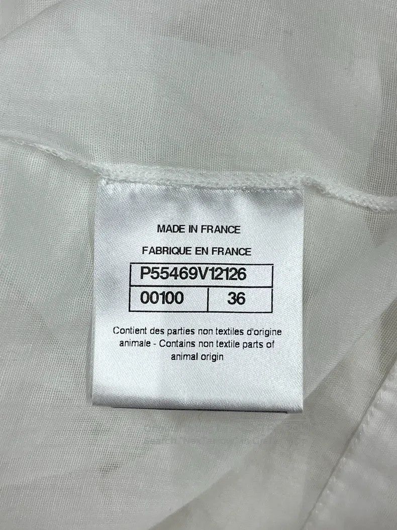 Chanel Chanel White lapel shirt Size XS / US 0-2 / IT 36-38 - 5 Thumbnail