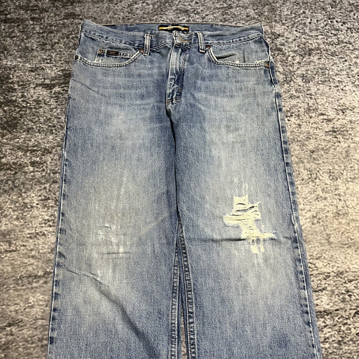 Lee Vintage Lee Distressed Faded Workwear Skater Blue Jeans Size US 36 / EU 52 - 5 Thumbnail