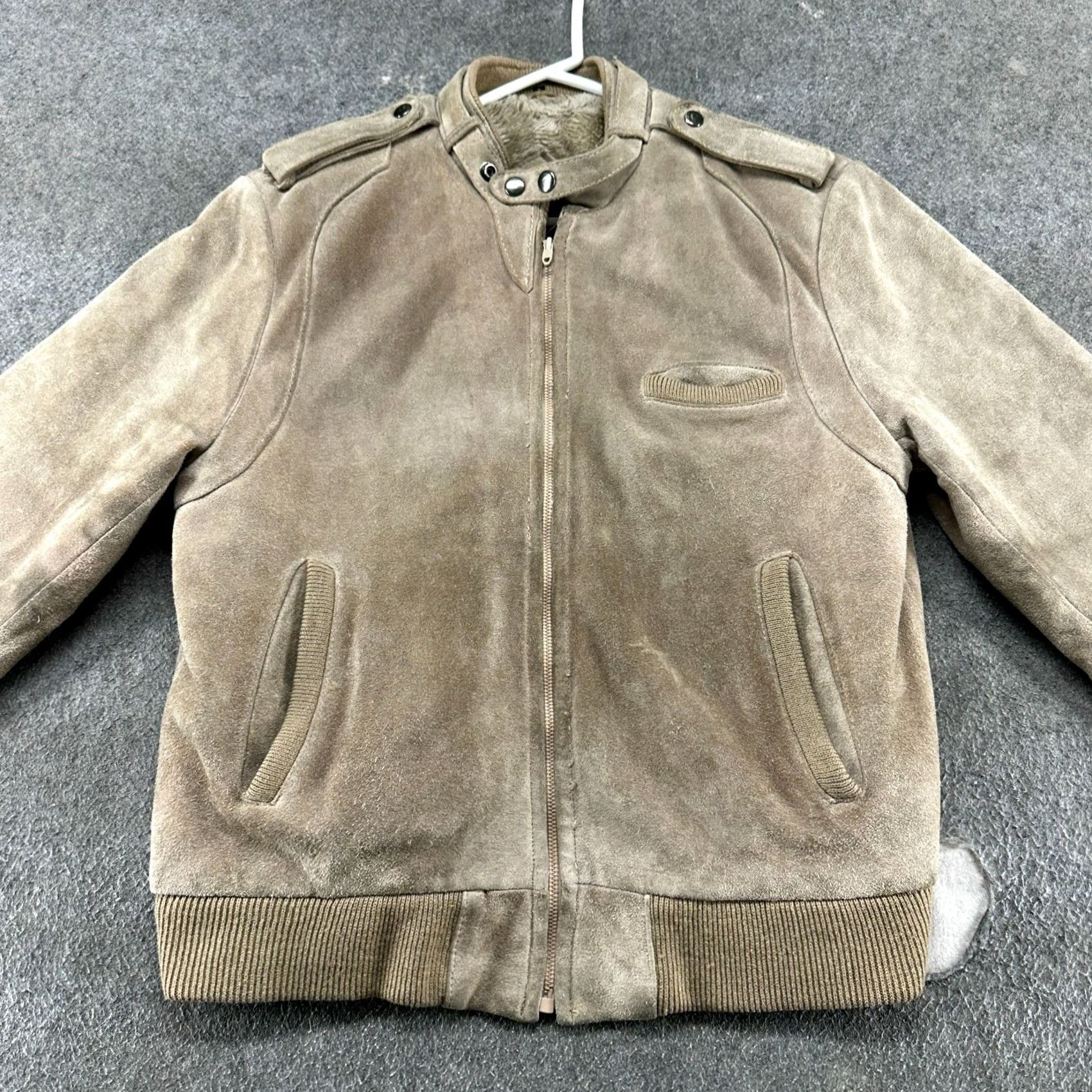 Vintage VINTAGE Geronimo Leather Jacket Mens 42 Brown Suede Genuine Faux Fur Lined 70s Jacket Coat Mid-Length Band Collar Biker Quilted Lined Brown 90s Mens Size US XS / EU 42 / 0 - 3 Thumbnail