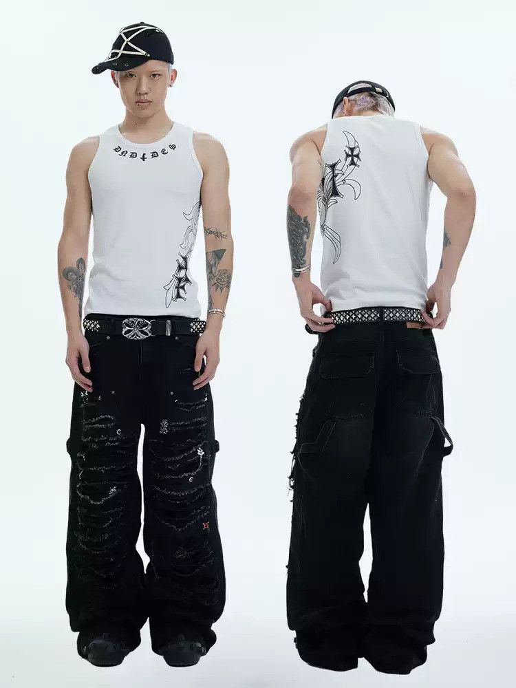 Japanese Brand Destruction Jeans Size US 32 / EU 48 - 4 Thumbnail