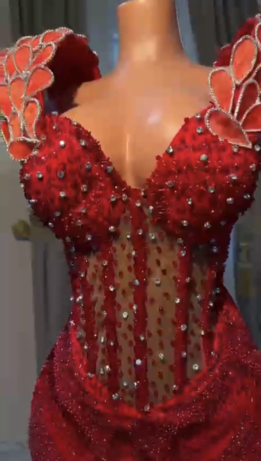 Other Red Evening Gown Size L / US 10 / IT 46 - 9 Thumbnail
