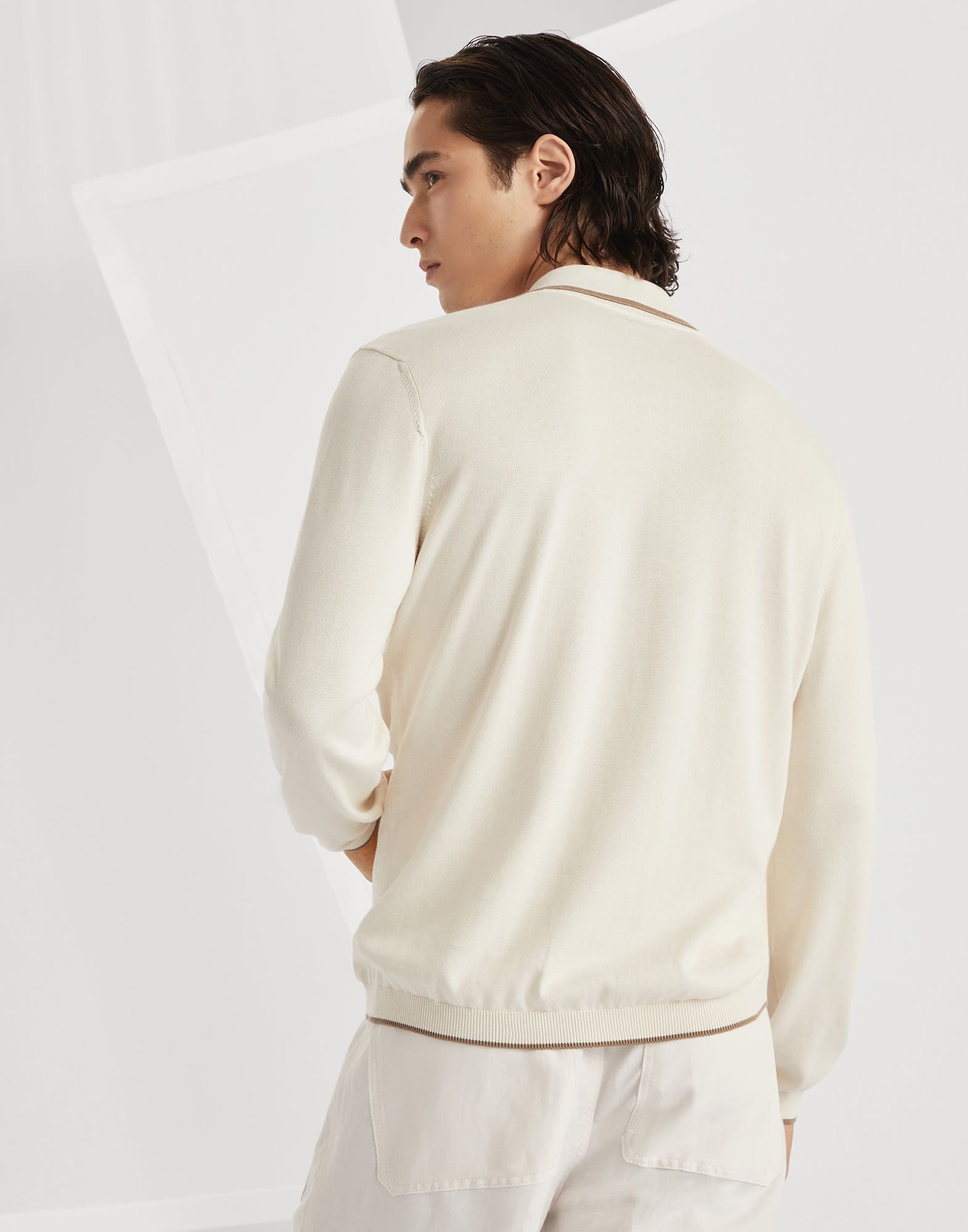 Brunello Cucinelli o1w1db10326 Sweater in White Size US L / EU 52-54 / 3 - 3 Thumbnail
