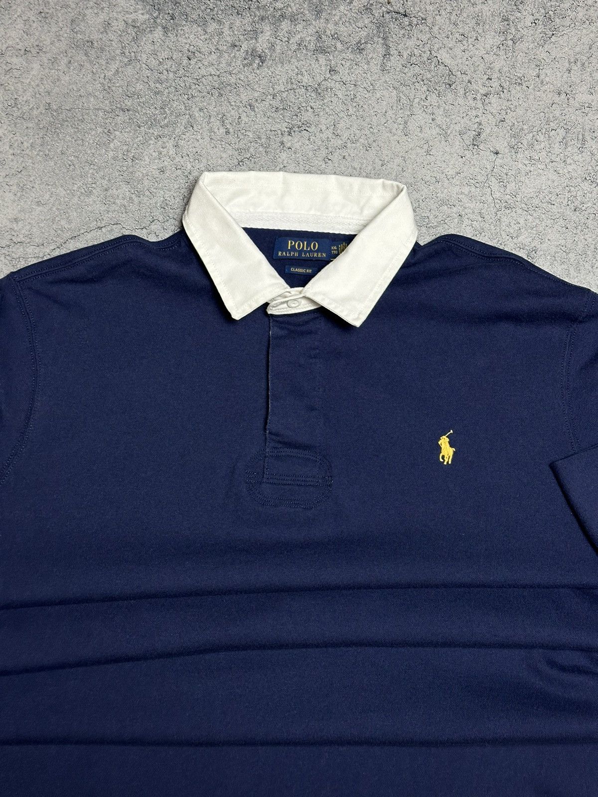 Polo Ralph Lauren Polo Ralph Lauren Rugby Longsleeve Blue Shirt Size US XXL / EU 58 / 5 - 4 Thumbnail