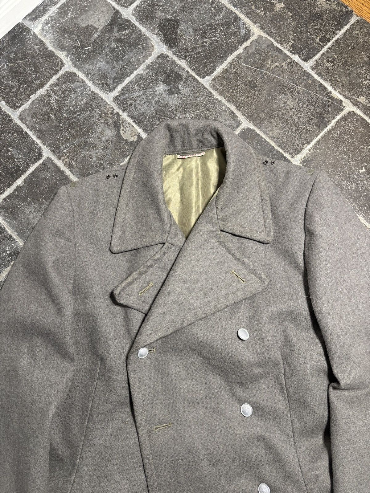 Vintage 1970s East German Military Vintage Wool Coat Trench Army 60s Size US M / EU 48-50 / 2 - 4 Thumbnail