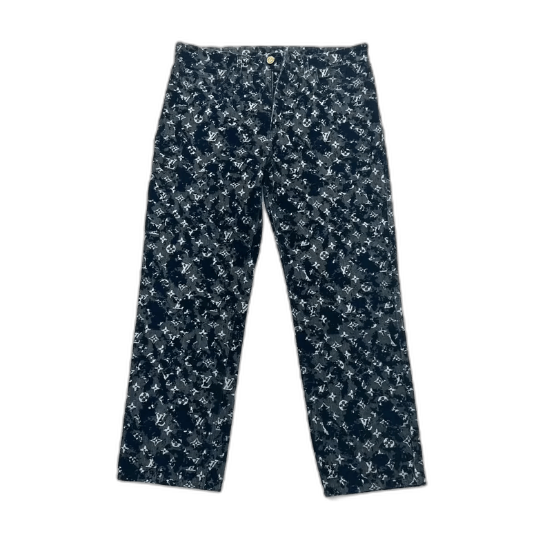 Louis Vuitton Louis Vuitton Black Letter Print Long Pants Size US 34 / EU 50 - 1 Thumbnail