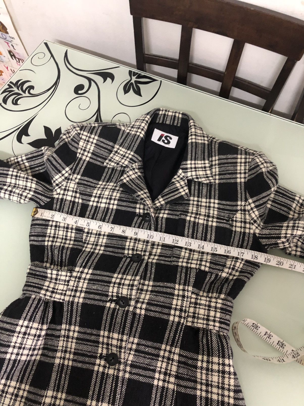 Issey Miyake Vintage Issey Miyake IS Cotton Checked Coat Jacket Size M / US 6-8 / IT 42-44 - 20 Thumbnail