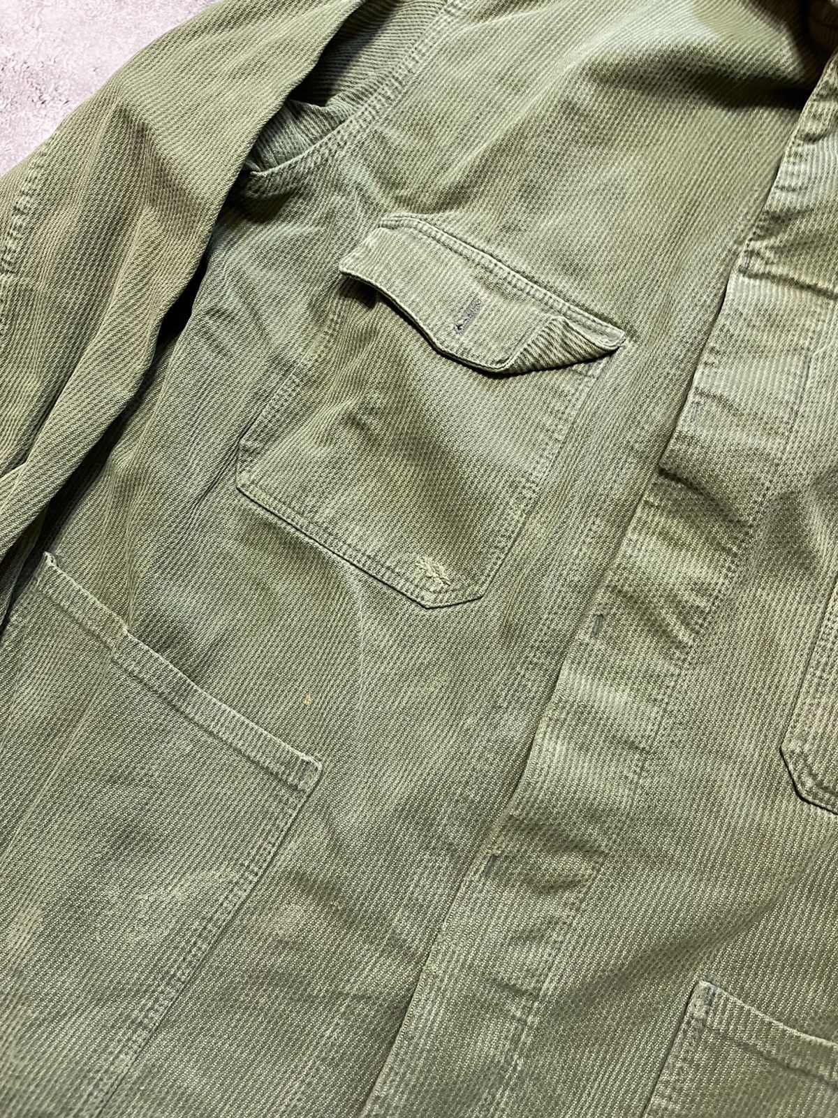 Vintage Vintage Streule's Olive Green Corduroy Chore Jacket Size US L / EU 52-54 / 3 - 3 Thumbnail