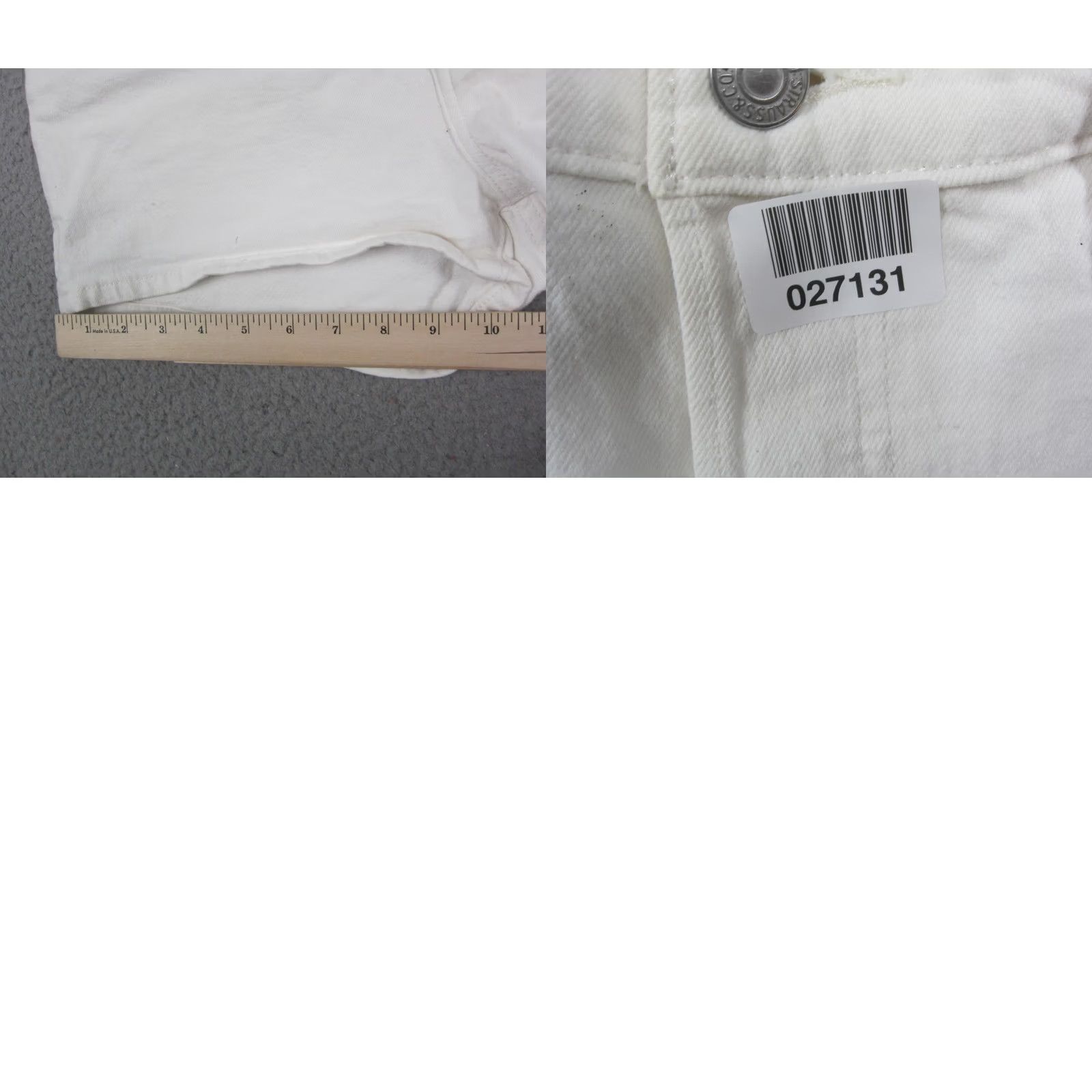 Levi's Levi's 501 Jean Shorts Womens 31 White Denim Premium Casual 90s Button Fly Jorts Size 24" / US 00 / IT 34 - 9 Thumbnail