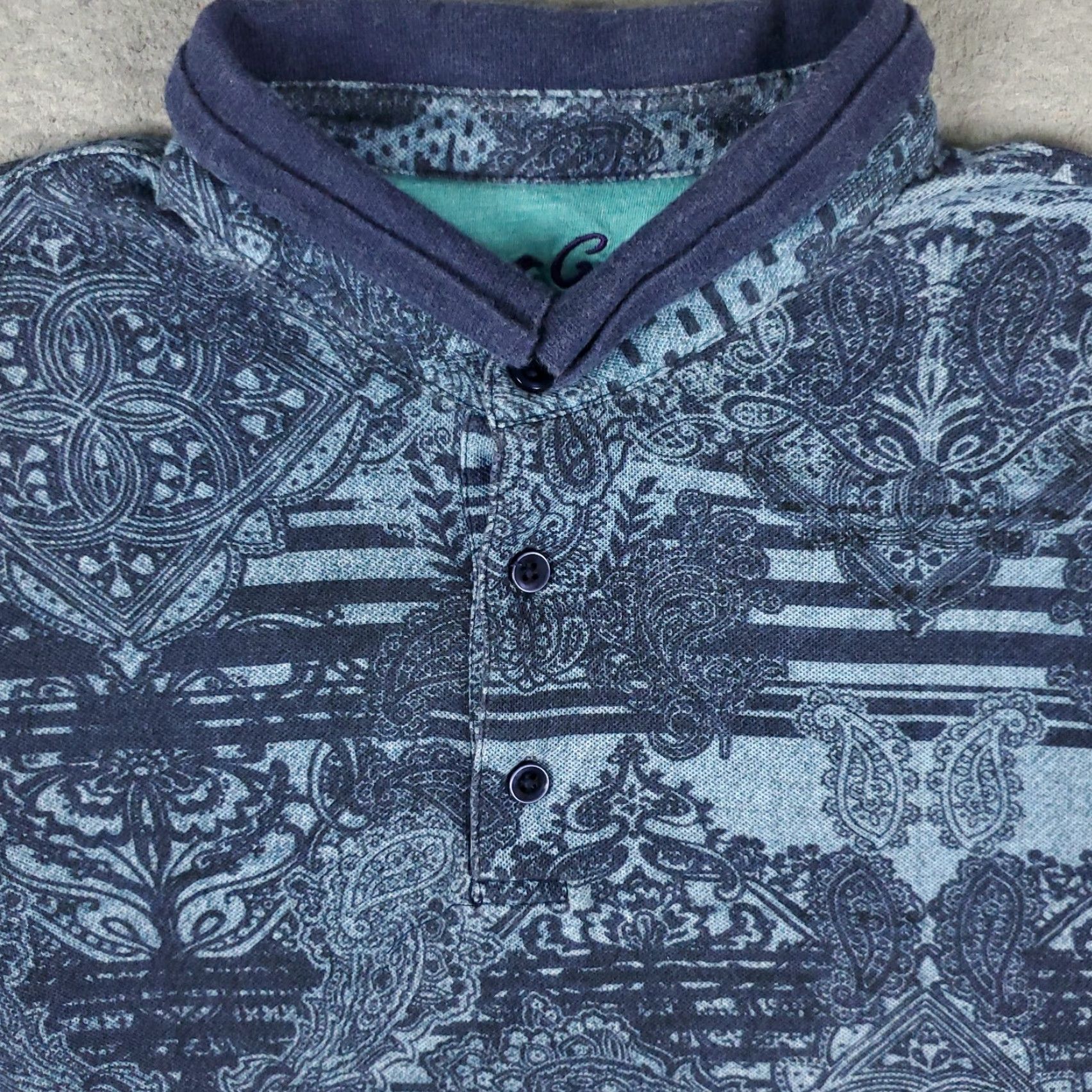 Robert Graham Robert Graham Polo Shirt Mens Medium Blue Abstract Casual Short Sleeve Adult * Size US M / EU 48-50 / 2 - 2 Thumbnail