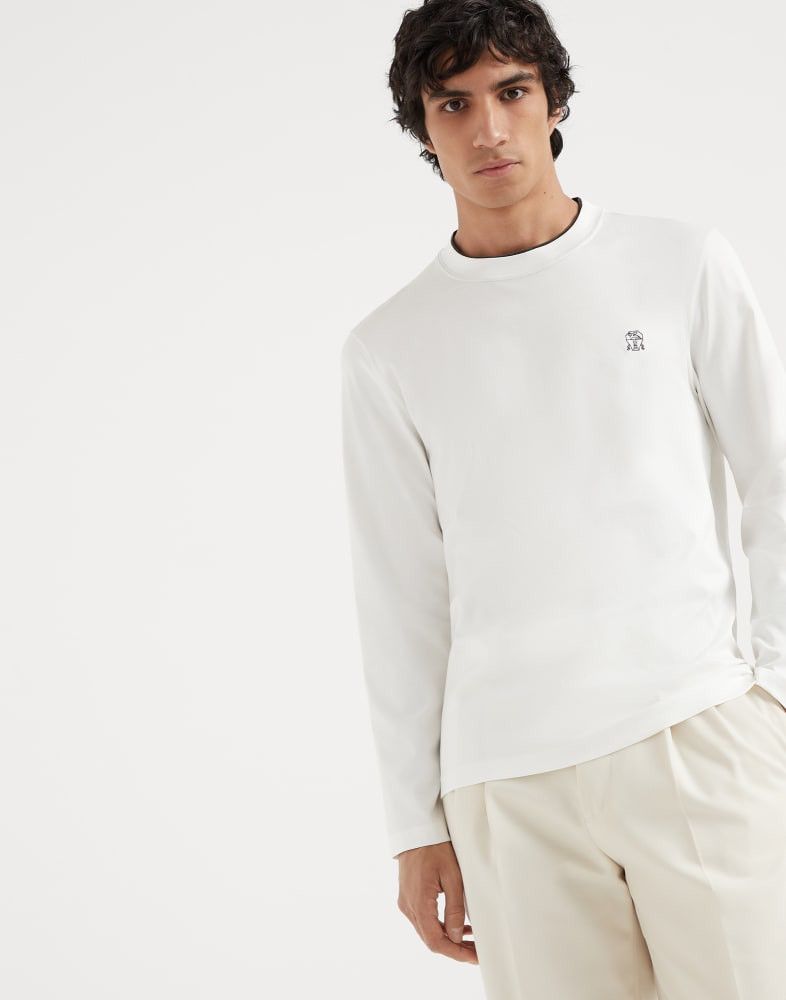 Brunello Cucinelli o1w1db10925 T-Shirt in White Size US M / EU 48-50 / 2 - 1 Thumbnail