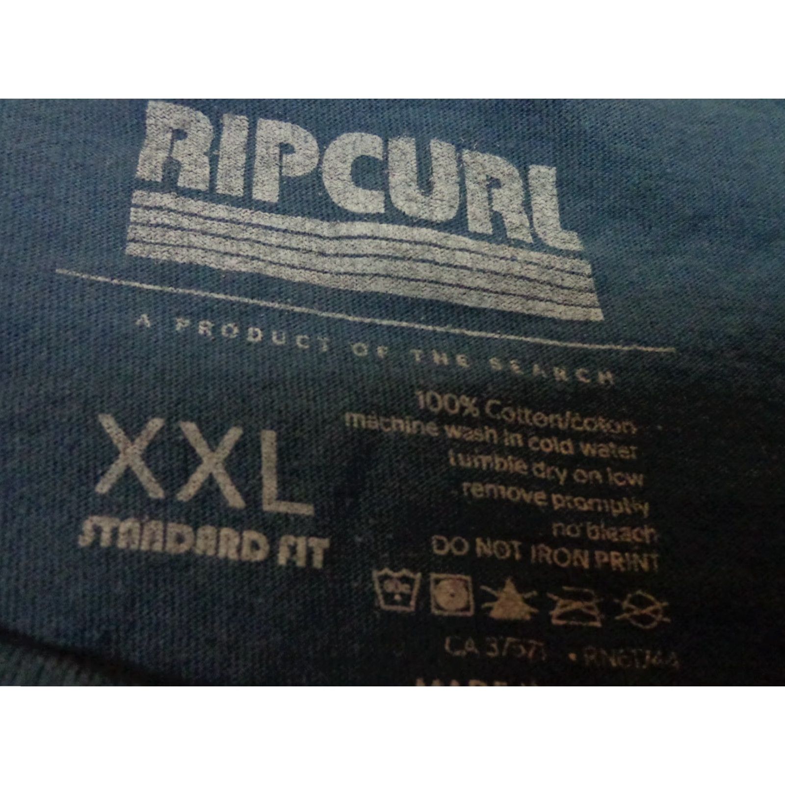 Rip Curl Rip Curl T-Shirt Blue 2XL Relaxed Fit Crew Neck Short Sleeve Graphic Print Men's Regular USA Mexico Summer Spring Fall “A Product Of The Search” Size US XXL / EU 58 / 5 - 3 Thumbnail
