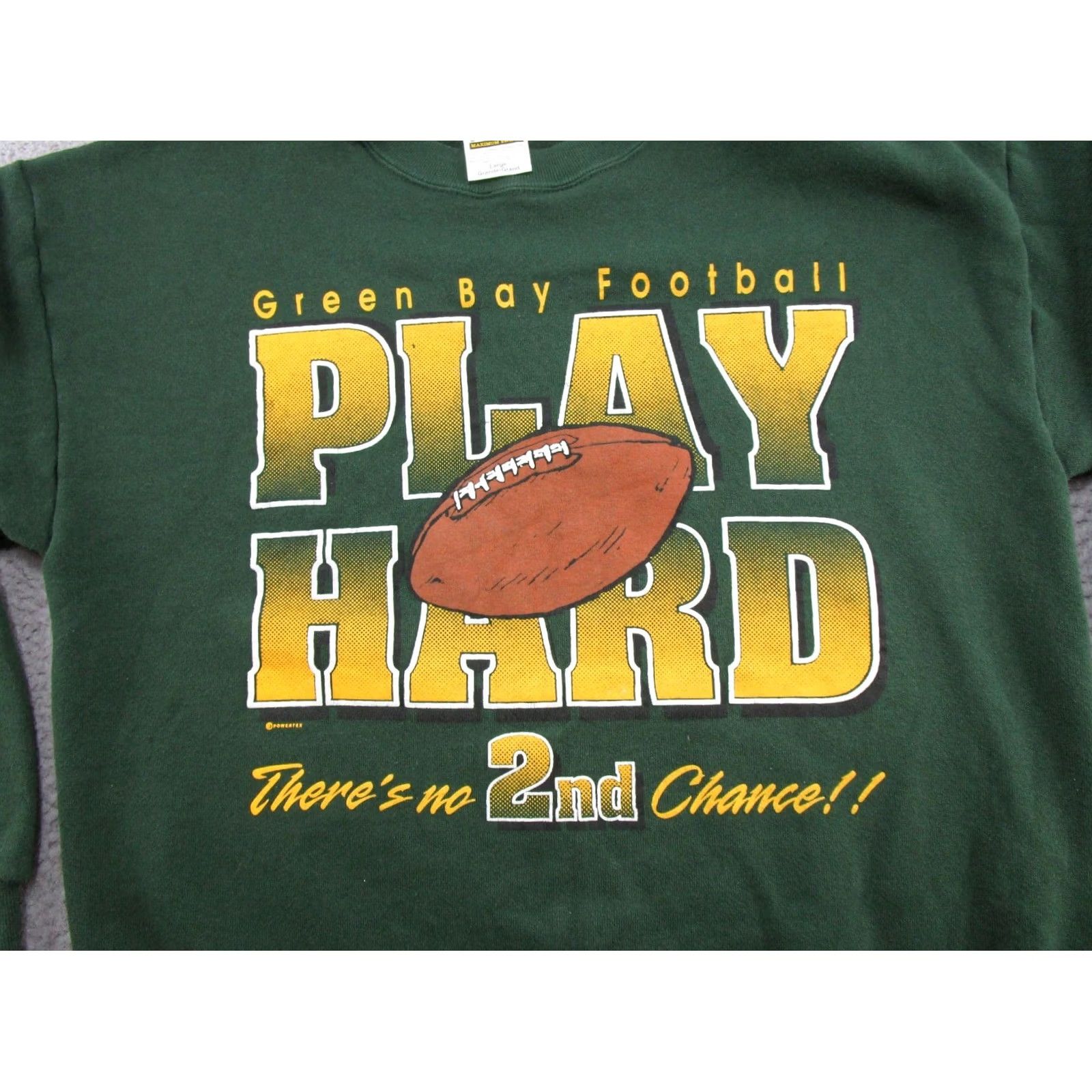 Tultex VINTAGE Green Bay Packers Sweatshirt Crew Neck Pullover L Packers Logo 90s Men Size US L / EU 52-54 / 3 - 2 Thumbnail