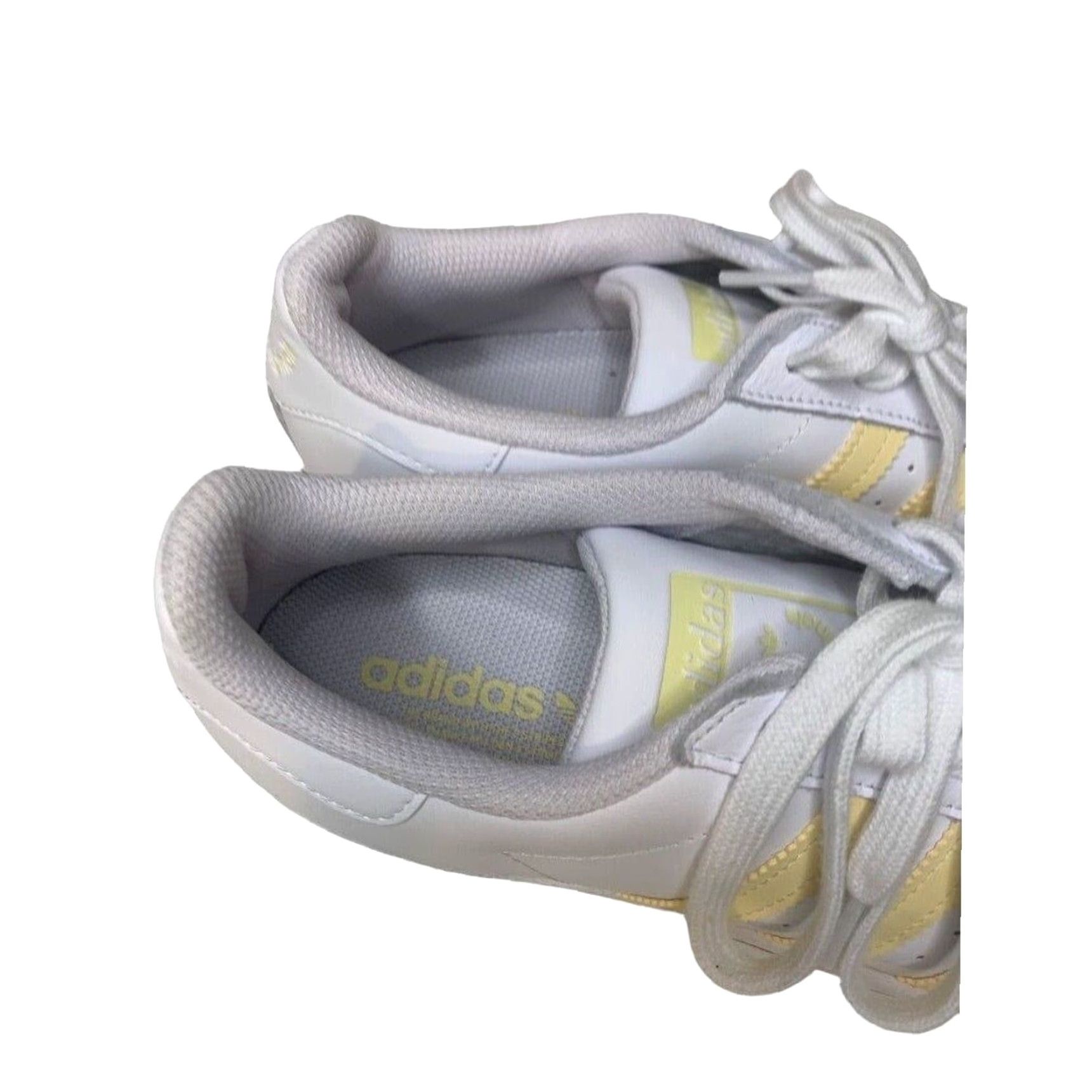 Adidas adidas Original Superstar Sneakers Womens White Yellow GY2073 9.5 US Leather Lace Up Shoes Size US 10 / IT 40 - 4 Thumbnail
