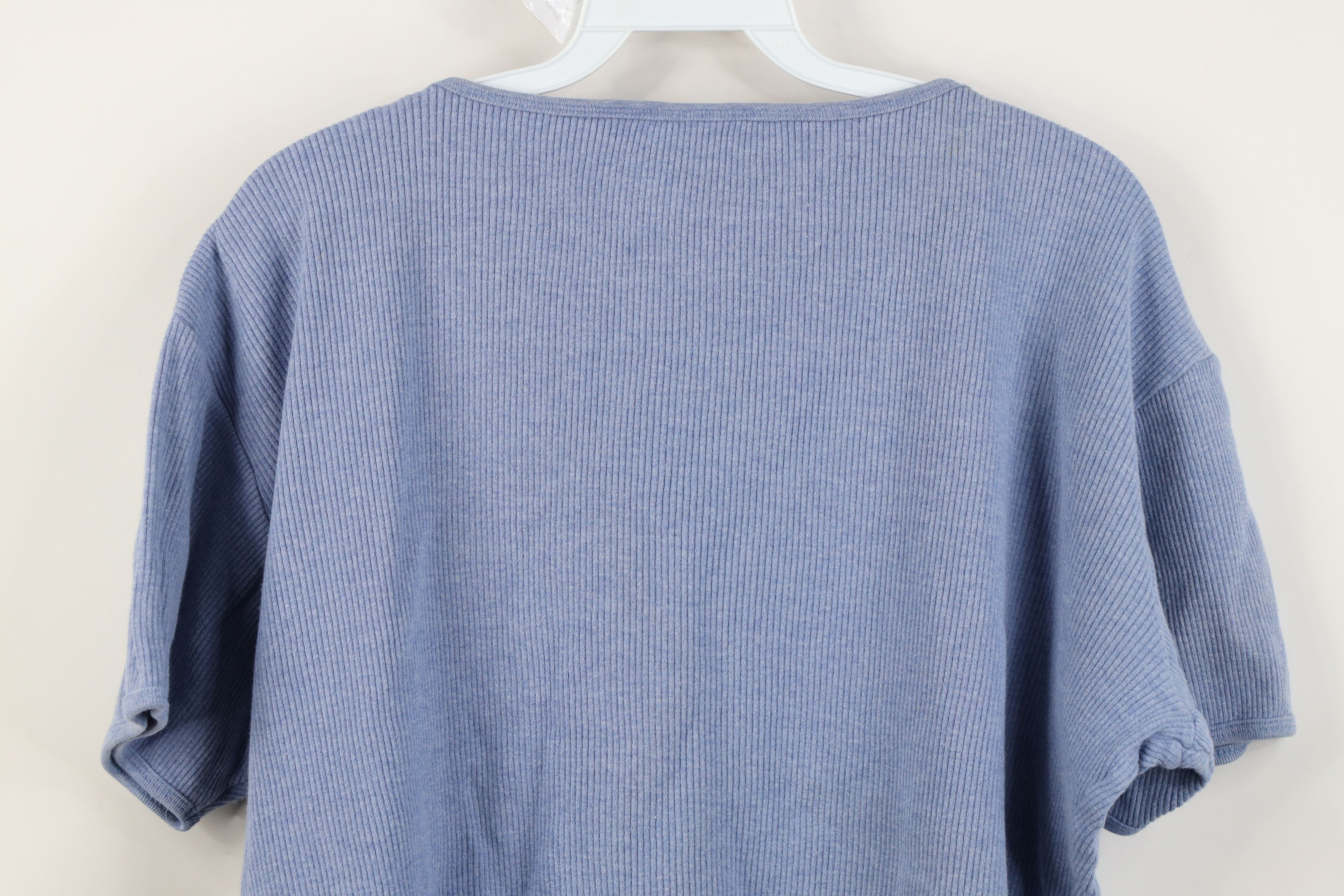 Vintage Vintage 90s Y2K Streetwear Boxy Cropped Ribbed Knit T-Shirt Size L / US 10 / IT 46 - 8 Thumbnail