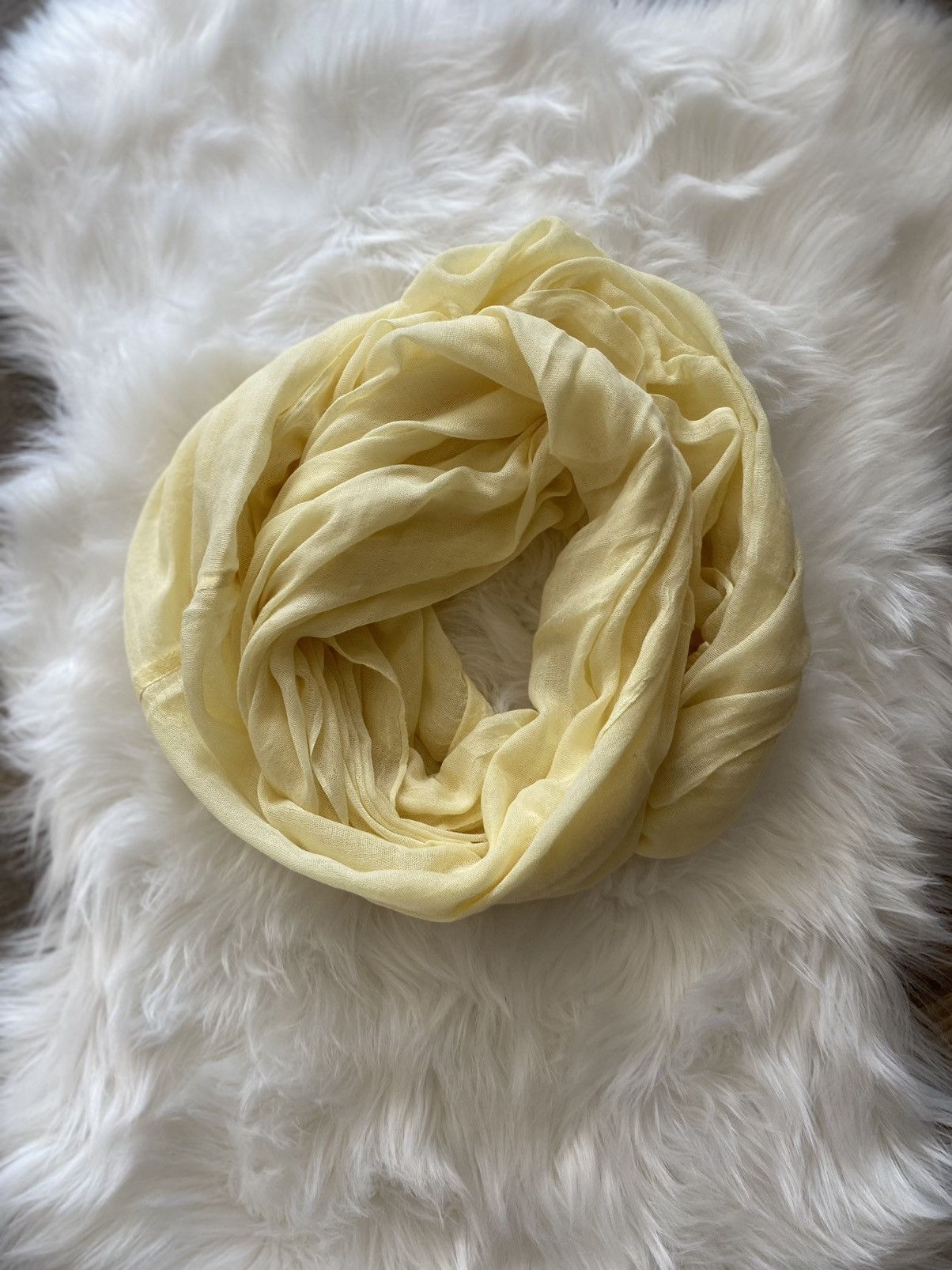 Vintage VINTAGE SOLID YELLOW COTTON PULLOVER SCARF Size ONE SIZE - 5 Thumbnail