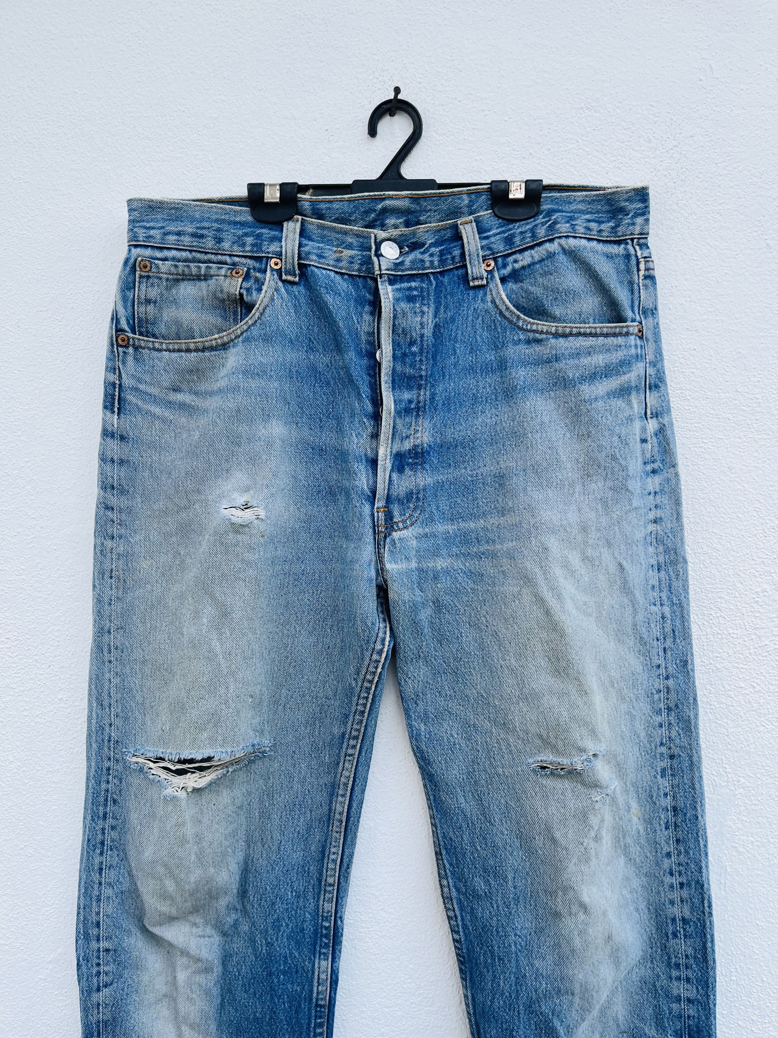 Japanese Brand × Levi's Vintage Clothing Vintage 80s Levis Disressed Designed Fashion Style Size US 32 / EU 48 - 3 Thumbnail