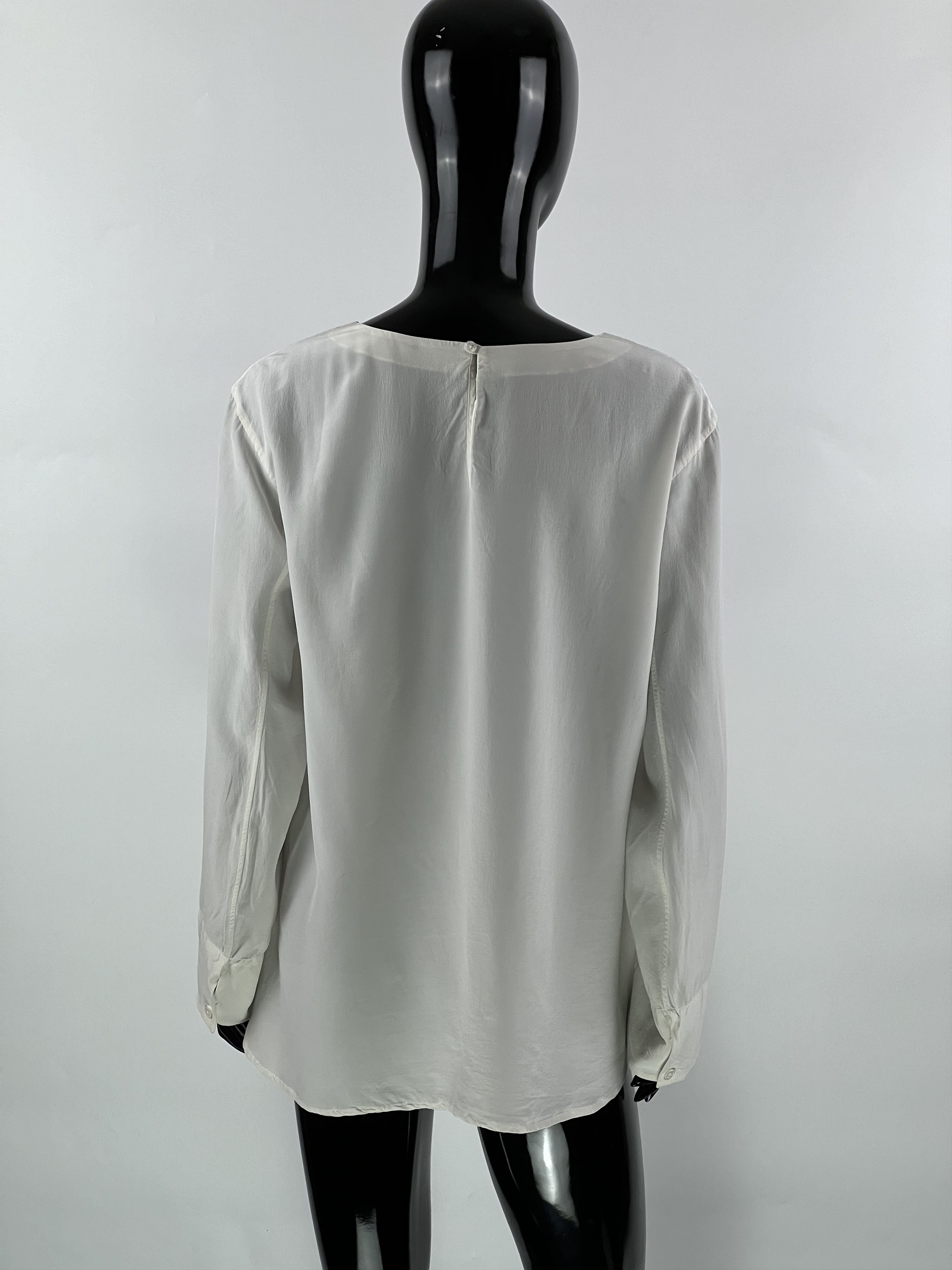 Designer × SikSilk Lis Lareida Ivory Silk Blouse Size 38 Size M / US 6-8 / IT 42-44 - 3 Thumbnail