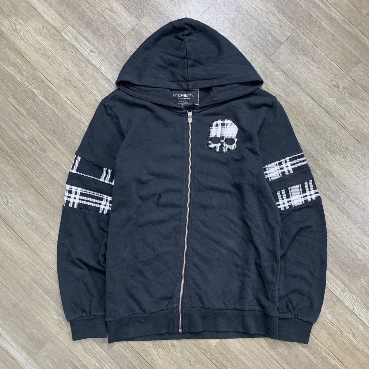 HYDROGEN Hydrogen Skull Number Zip Hoodie Black Size US L / EU 52-54 / 3 - 1 Thumbnail