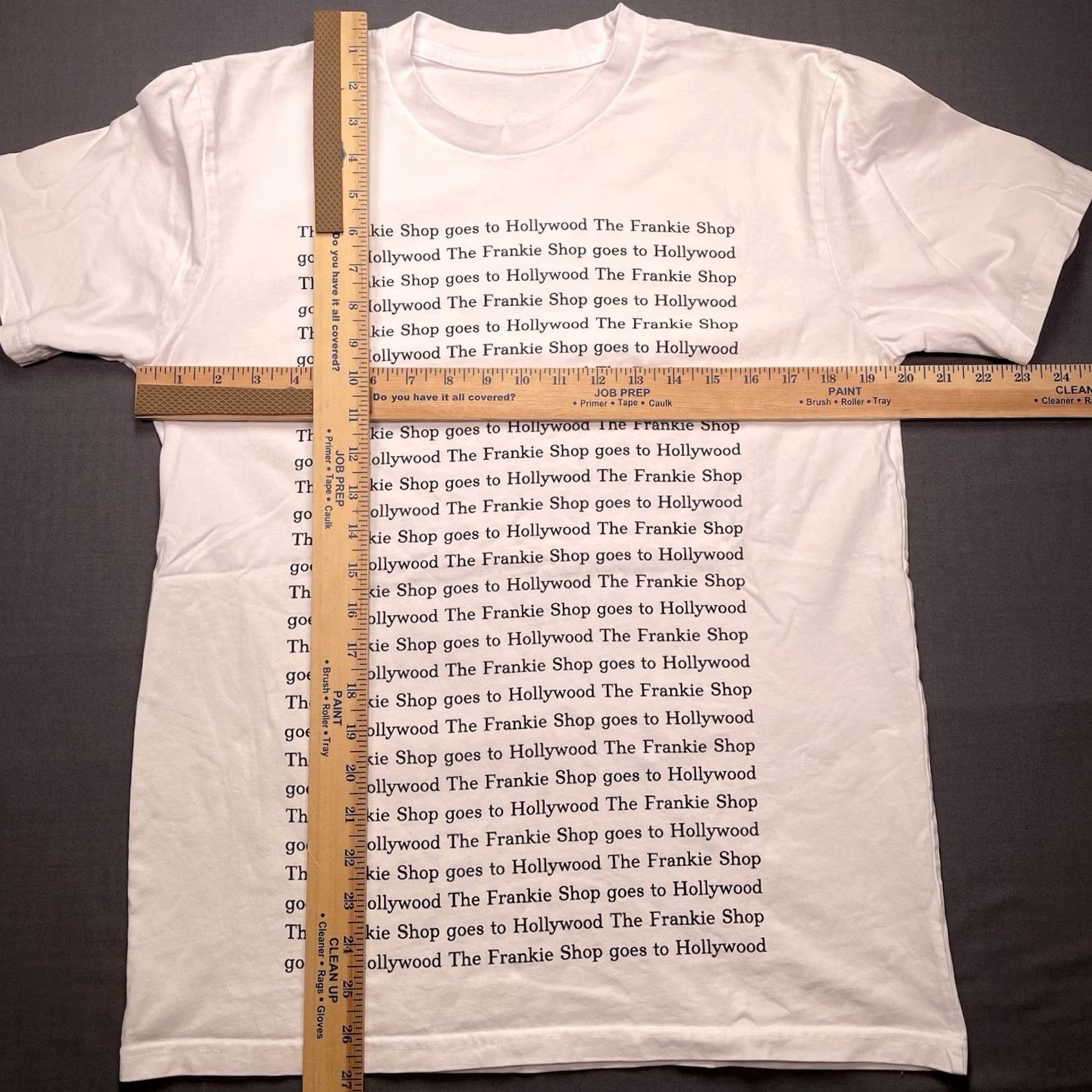 Vintage VINTAGE The Frankie Shop Shirt Men’s L White Crew Neck Short Sleeve Cotton Art West Hollywood California Spell Out TFS2 Mens Size US L / EU 52-54 / 3 - 3 Thumbnail