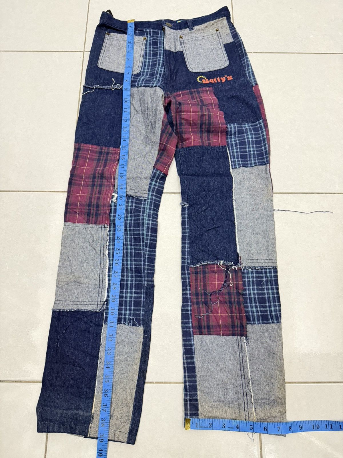 Japanese Brand Betty’s Blue Shinji Abe Patchworks Kapital Inspired Denim Size US 28 / EU 44 - 16 Thumbnail