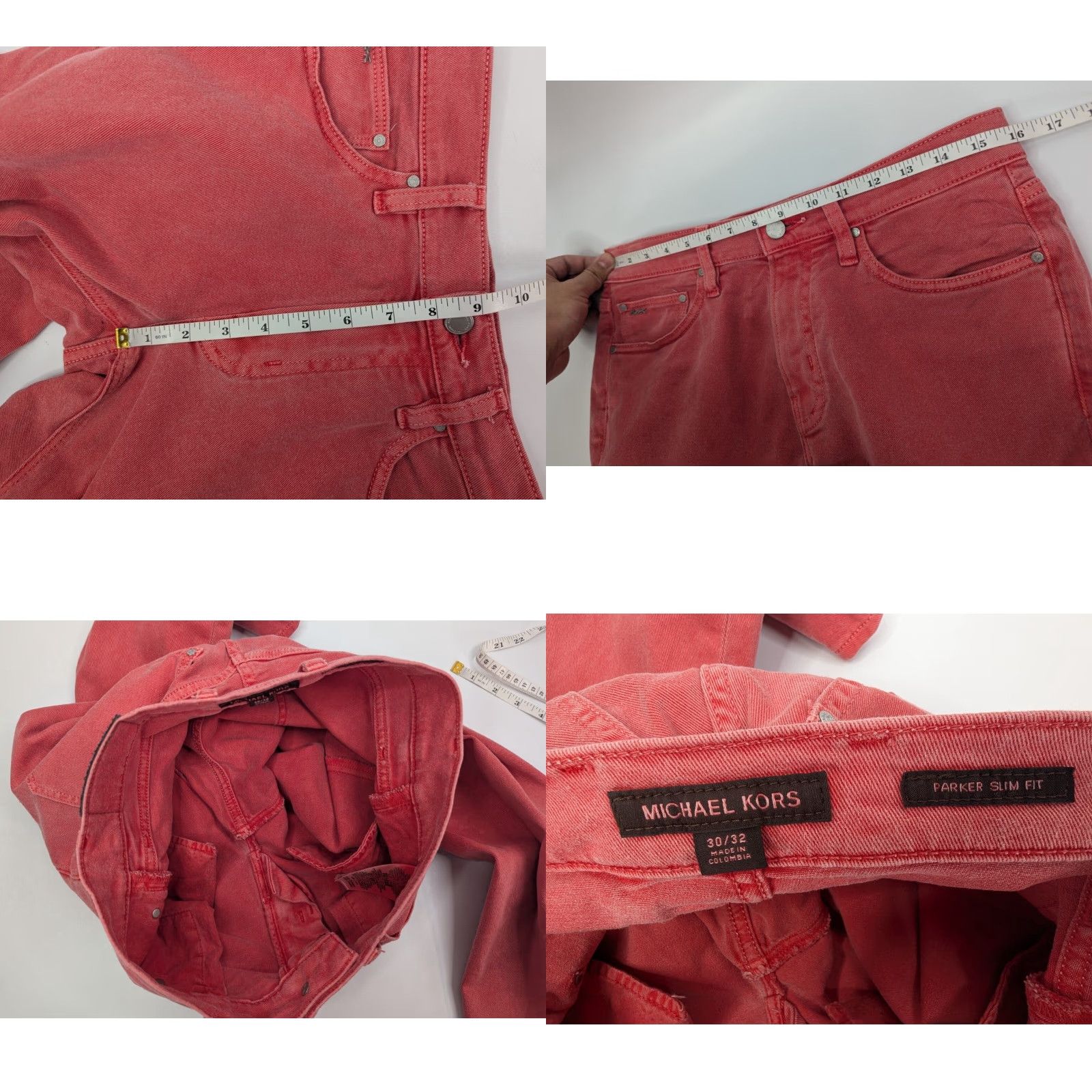 Michael Kors Michael Kors Pants Men's Slim Straight Leg 32 Red Pink Parker Chino Casual Size US 32 / EU 48 - 8 Thumbnail