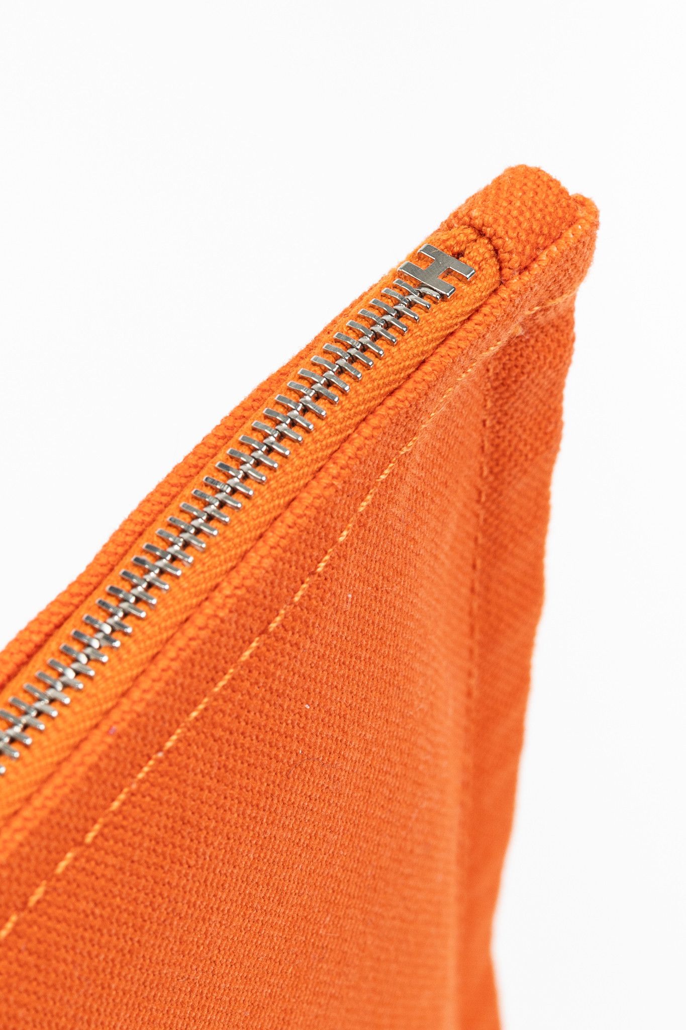 Hermes Hermes Flat Yachting GM Orange Logo Toile Pouch Size ONE SIZE - 8 Thumbnail