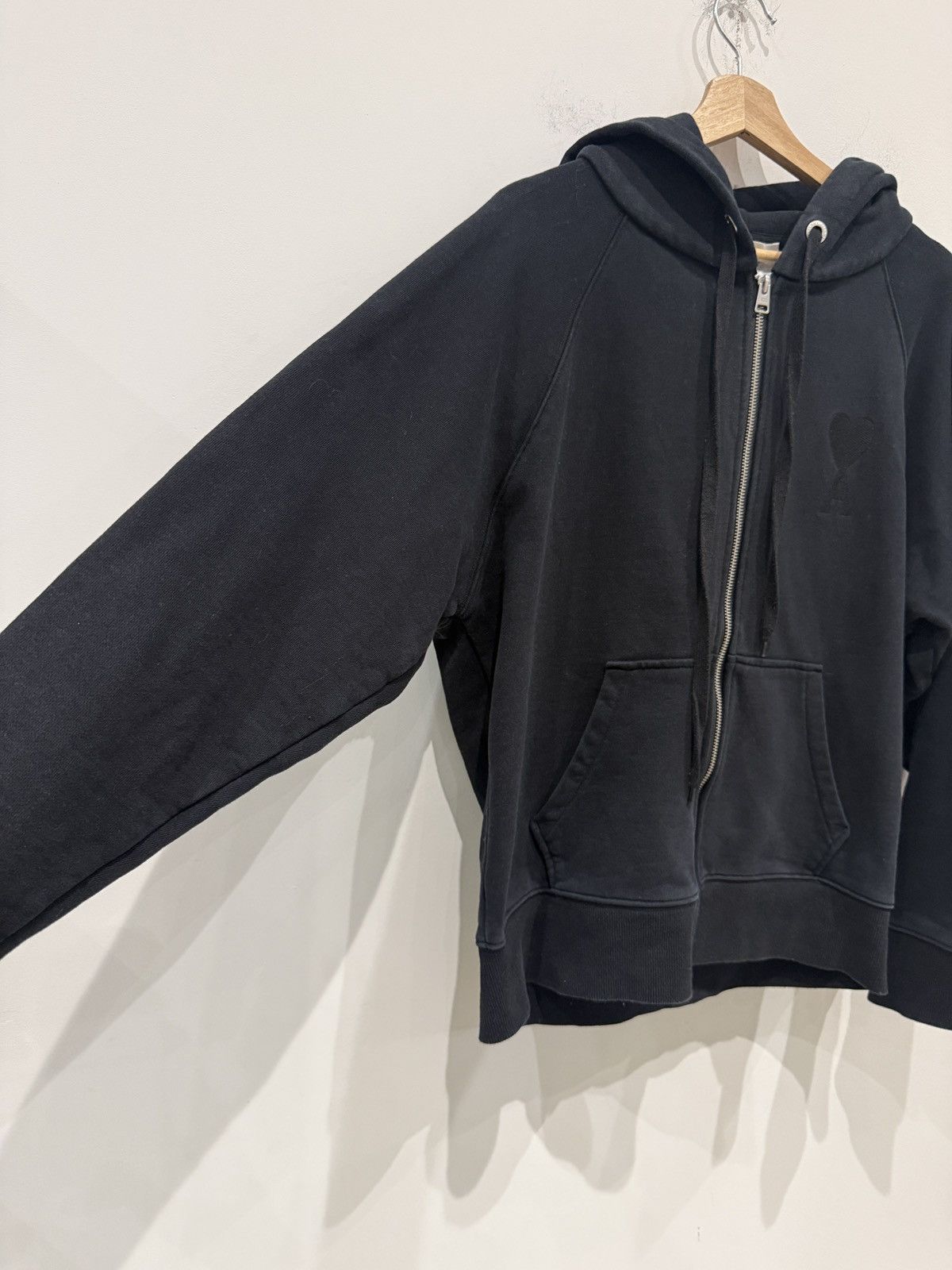 AMI Ami Paris Logo Detailed Zip-Up Hoodie Black Size US M / EU 48-50 / 2 - 4 Thumbnail