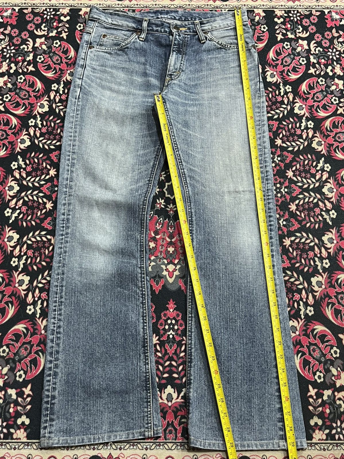 Lee Vintage Japanese Lee Riders Blue Washed Flare Jeans Size US 30 / EU 46 - 12 Thumbnail