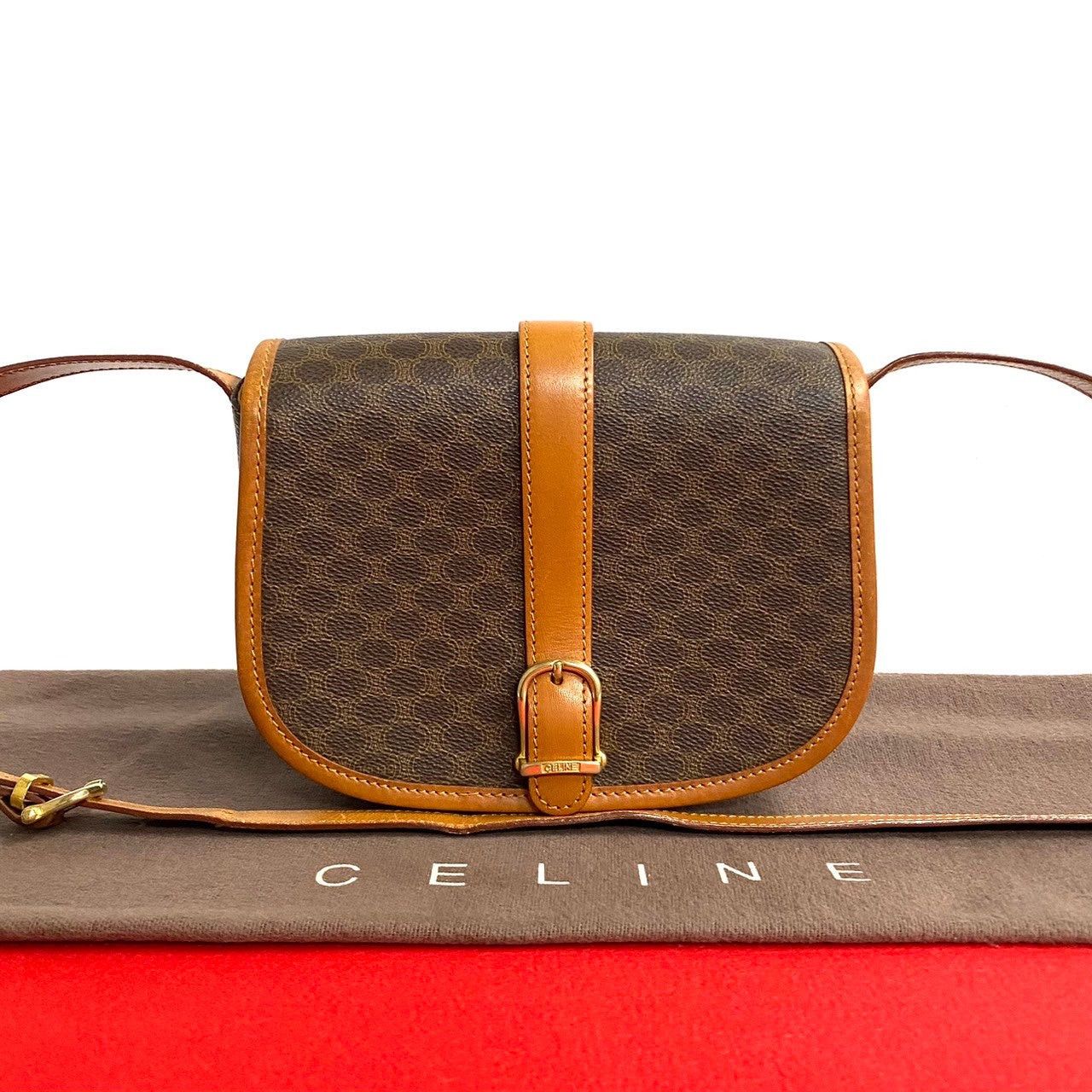 Celine Celine Shoulder Bag Brown Leather Size ONE SIZE - 1 Thumbnail