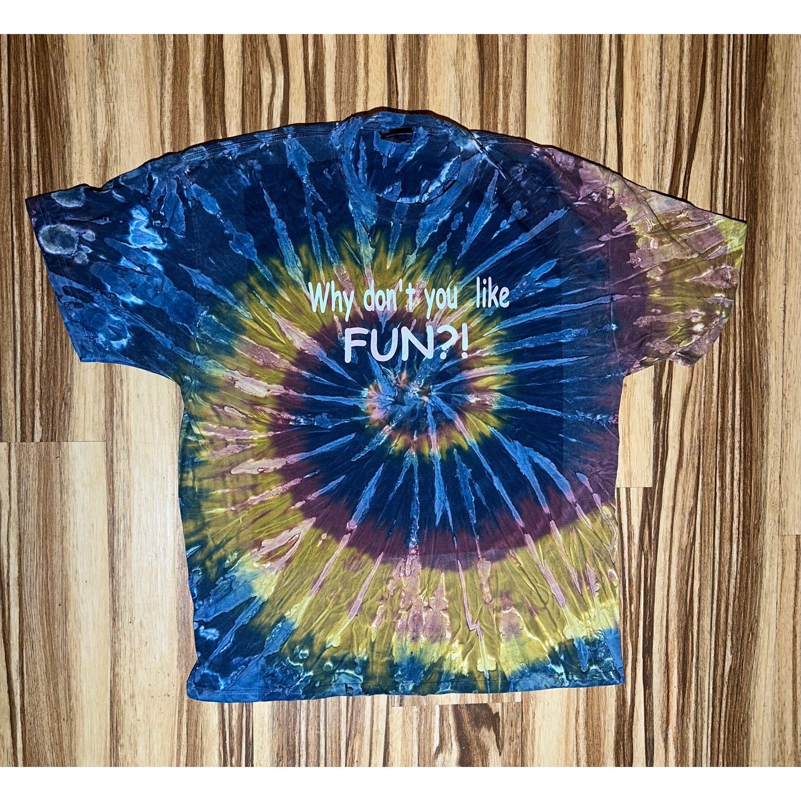 Hanes Why Don’t You Like Fun?! Tie Dye Tshirt Size XL Size US XL / EU 56 / 4 - 1 Thumbnail