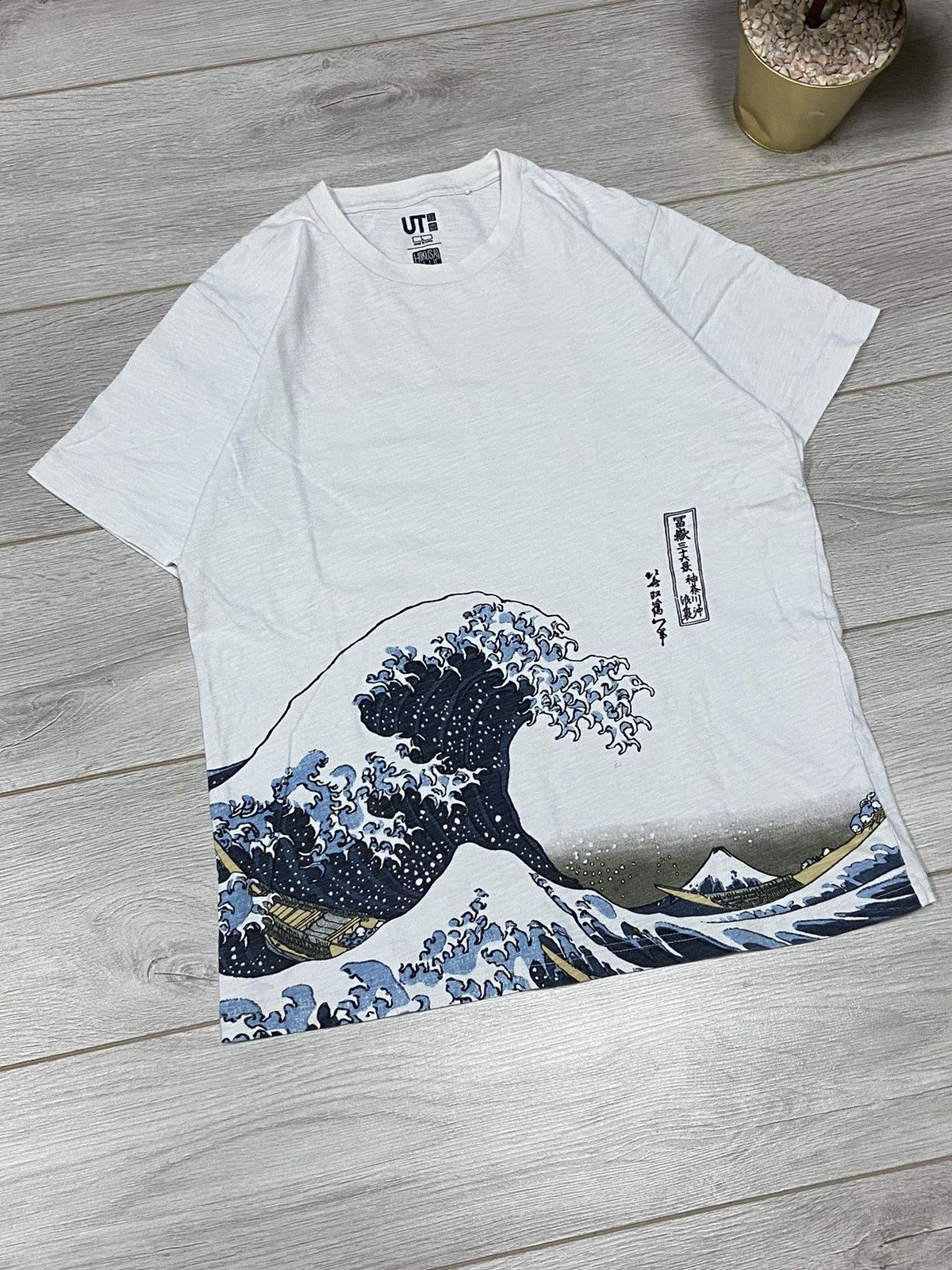 Uniqlo Uniqlo waves 🌊 sea Hokusai Blue t-shirt Size US L / EU 52-54 / 3 - 2 Thumbnail