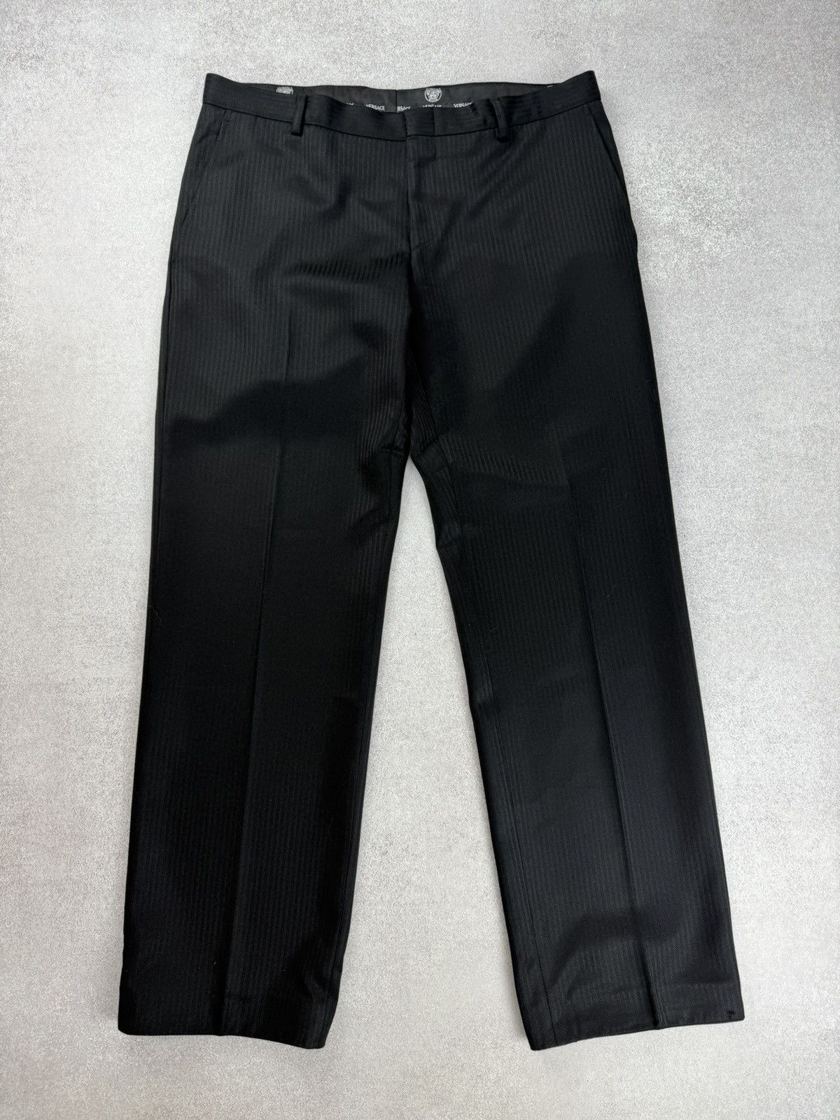 Versace Versace Vintage Men’s Suit Wool Black Size 52R Size 42R - 9 Thumbnail